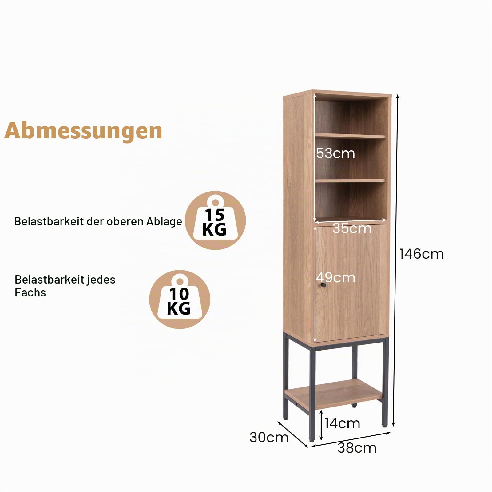 komfotteu-badezimmerschrank-hochschrank-6-ebenen-aufbewahrungsschrank-38-x-30-x- image 3