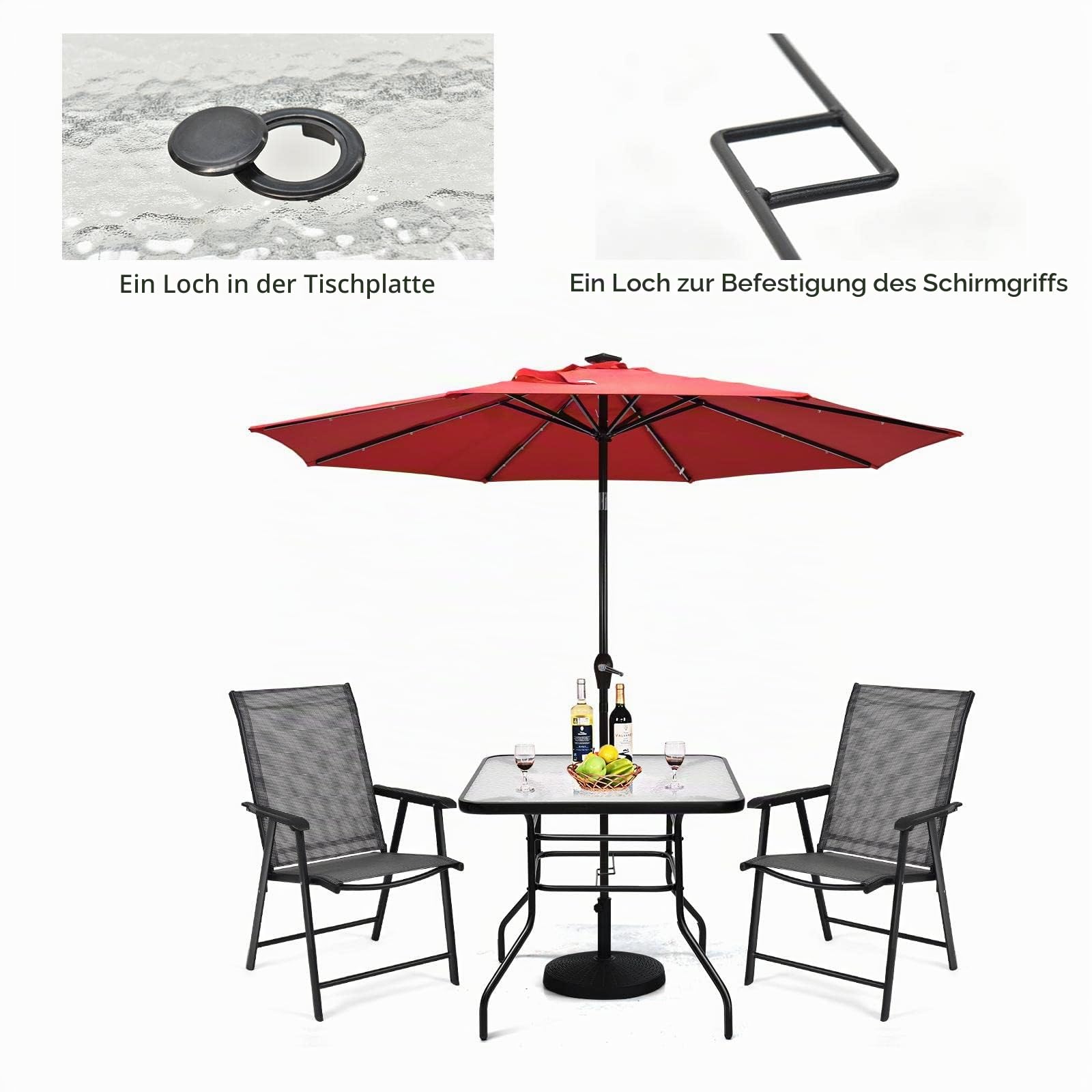 komfotteu-quadratischer-gartentisch-80x80x71-cm-mit-schirmloch-glasplatte-metall image 6