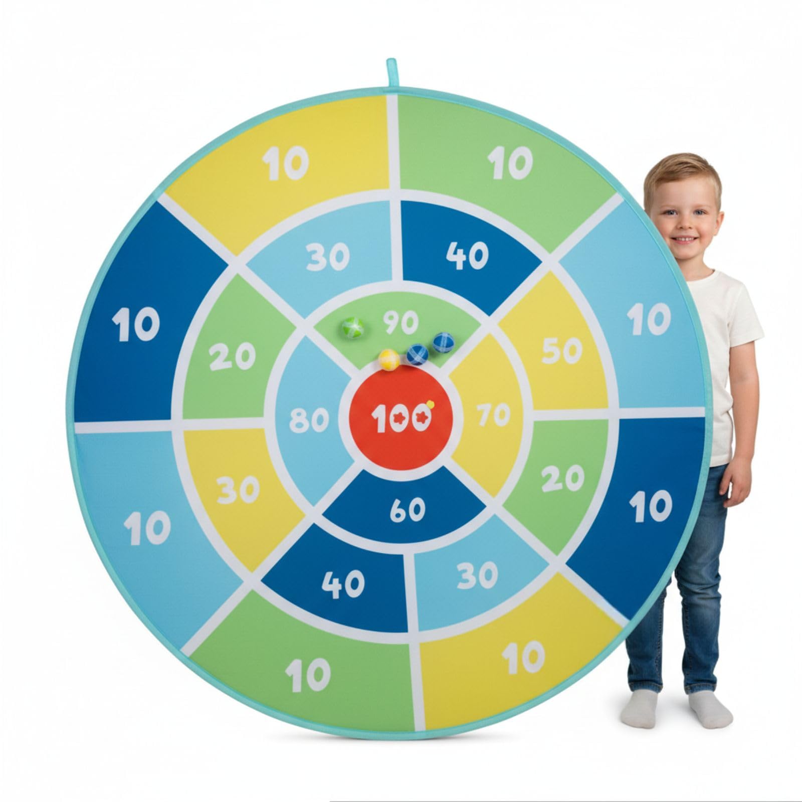 alldoro-xxl-klett-dartscheibe-142-cm-mit-12-klettb-llen-tasche image 1