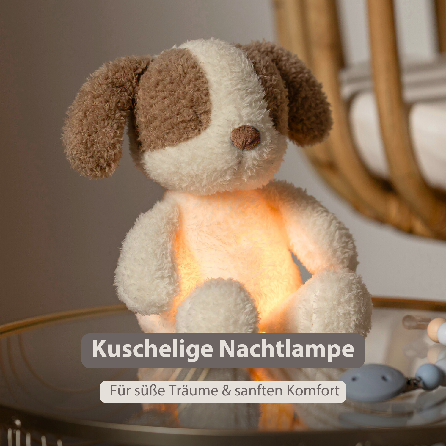 nattou-teddy-baby-nachtlicht-hund-25-cm-beige image 2