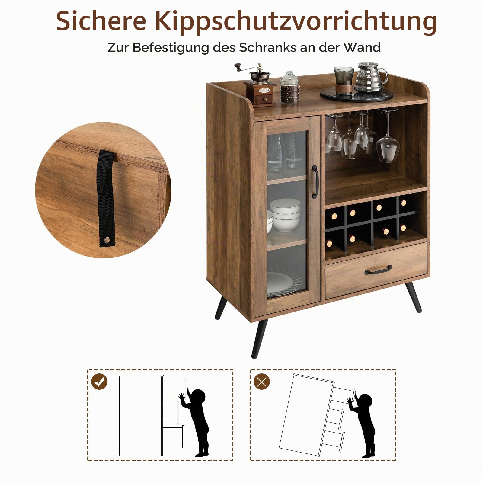 komfotteu-weinschrank-barschrank-vintage-80x40x95-cm-mit-glashaltern image 5