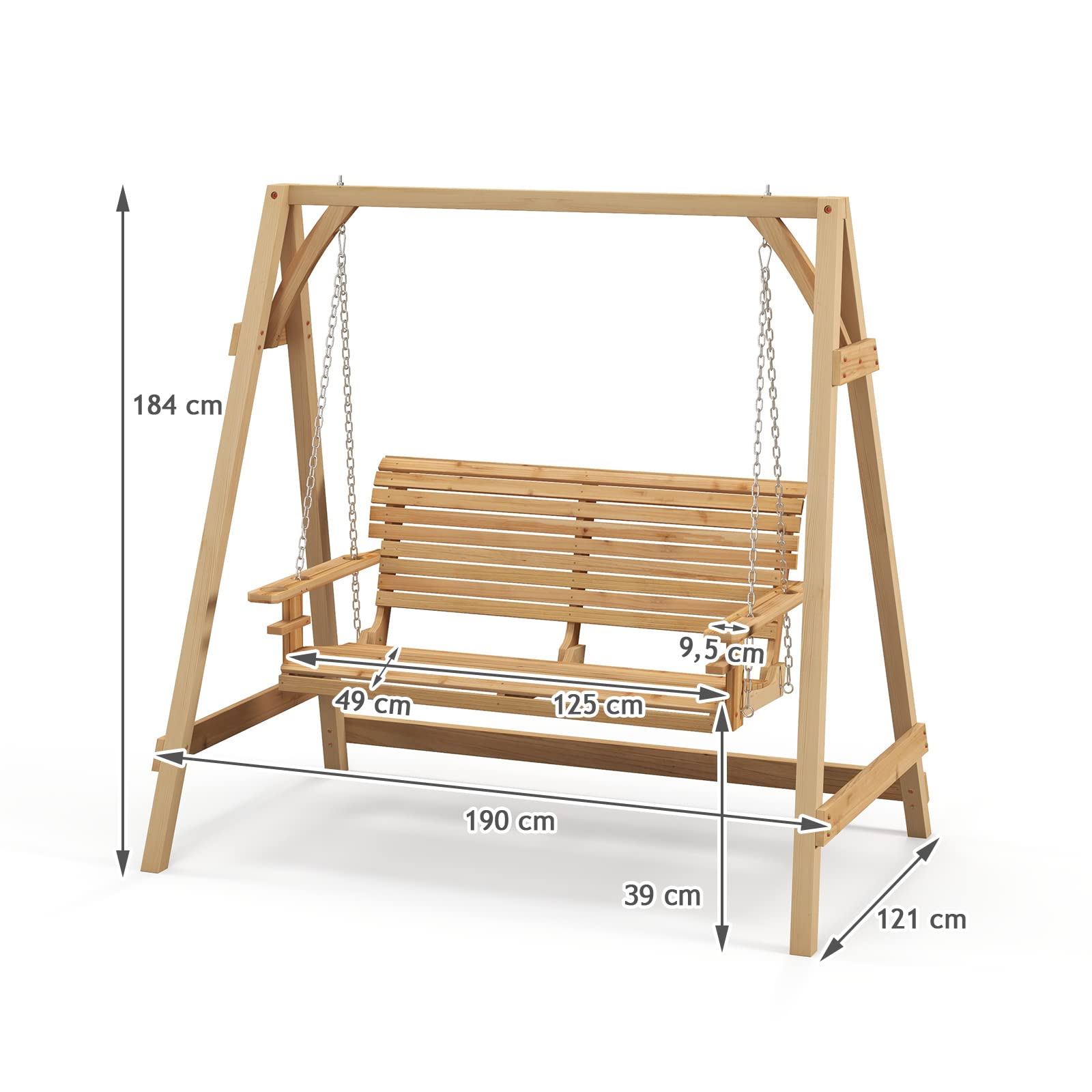 komfotteu-hollywoodschaukel-holz-2-sitzer-125x49-cm-bis-240-kg-natur image 6