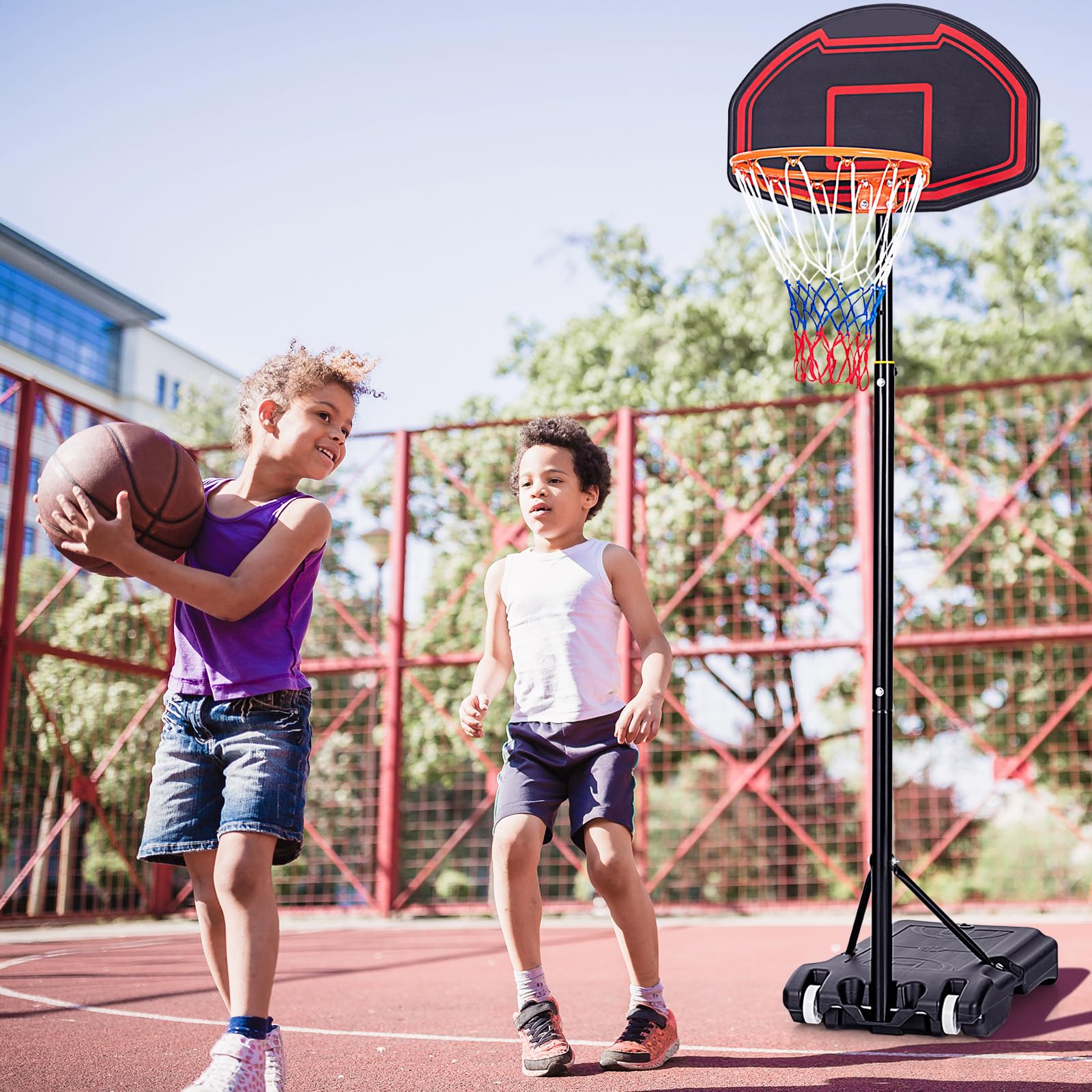 komfotteu-basketballst-nder-outdoor-h-henverstellbar-155-210-cm-schwarz image 2