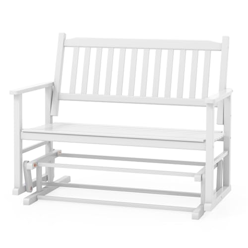 komfotteu-gartenbank-schaukelbank-massivholz-2-sitzer-126x68x100-cm-wei image 8