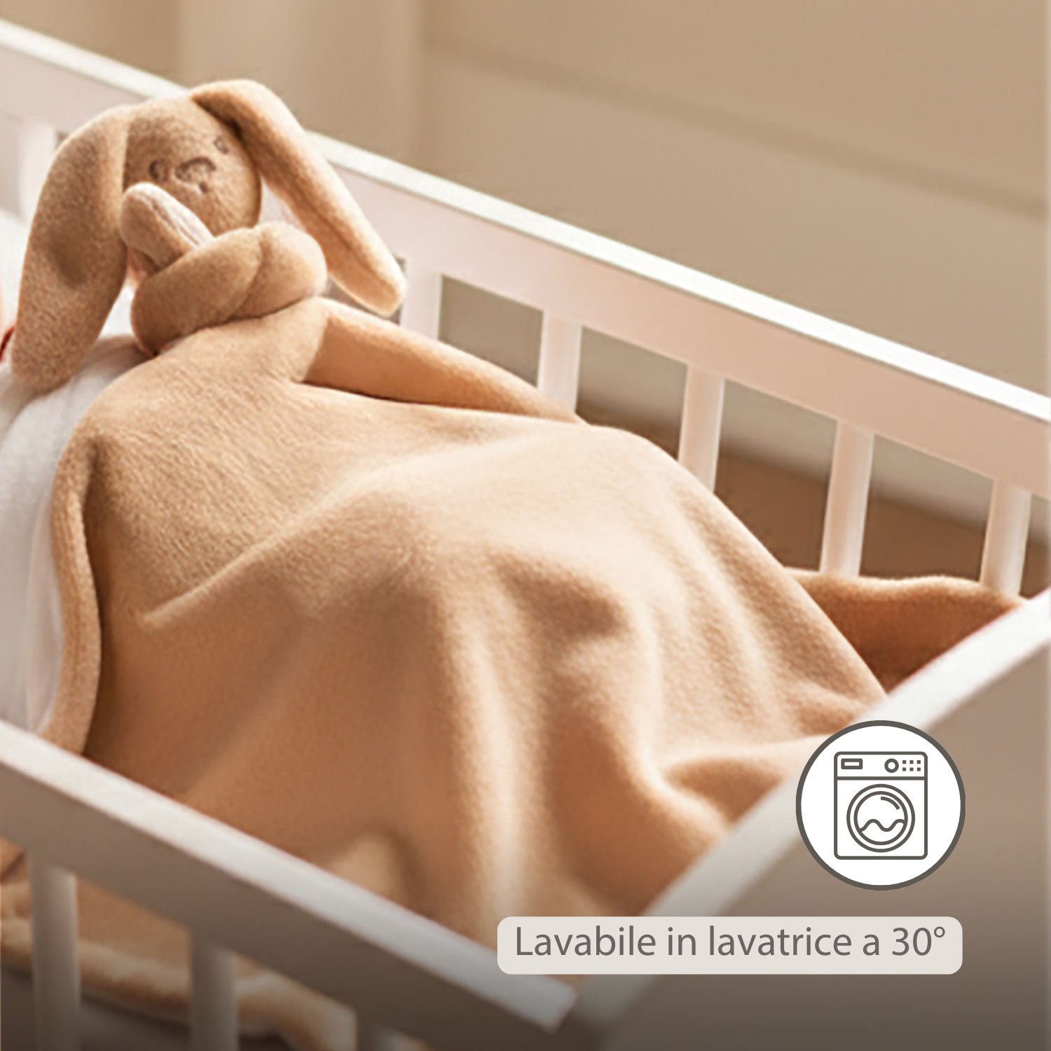 nattou-lapidou-babydecke-mit-kuscheltier-hase-50-x-50-cm-warmes-beige image 4