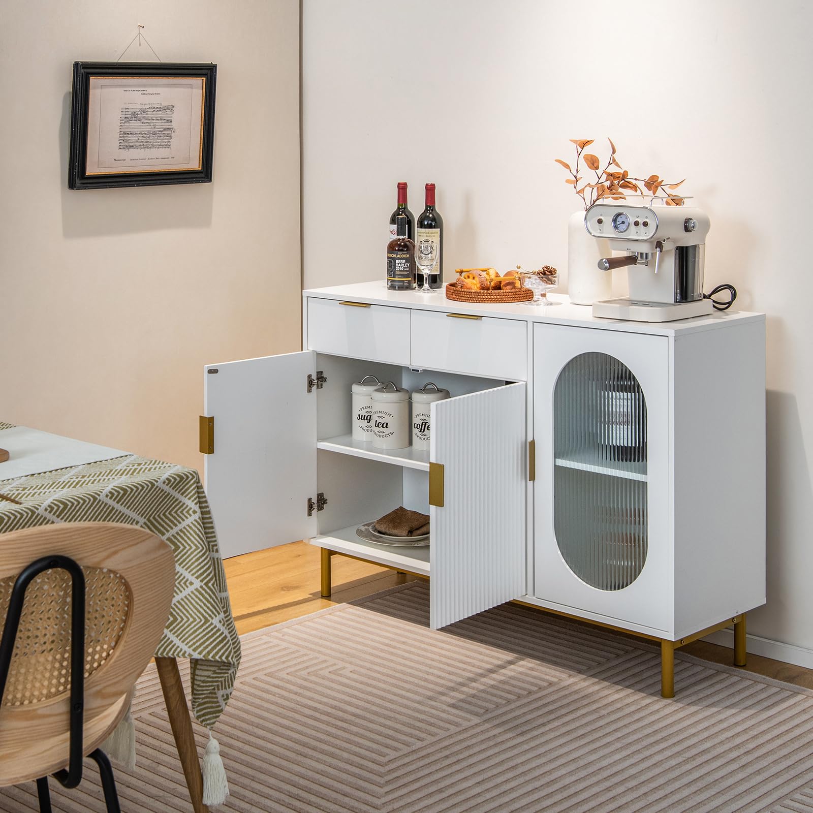 komfotteu-k-chenschrank-sideboard-wei-120x40x88-cm-glast-r image 8