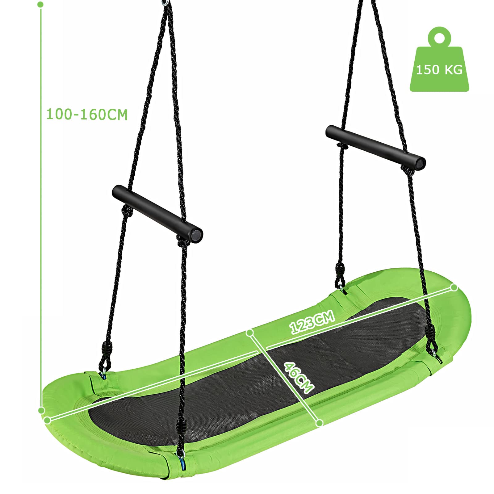 komfotteu-nestschaukel-surfbrett-h-henverstellbar-bis-150-kg-gr-n image 6