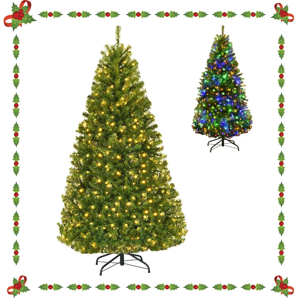 komfotteu-k-nstlicher-weihnachtsbaum-150-cm-mit-led-beleuchtung image 1