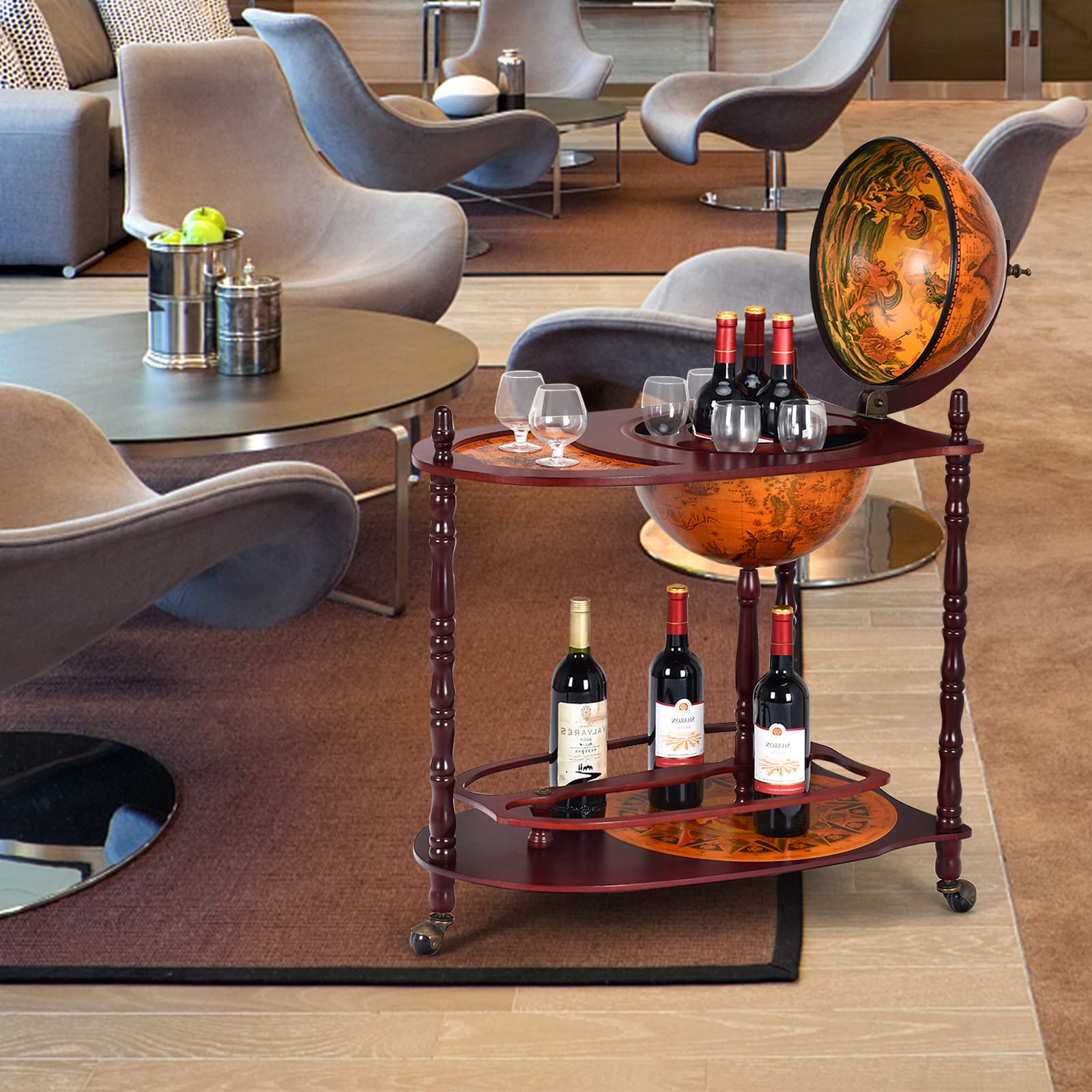 komfotteu-globus-bar-barwagen-minibar-mit-rollen-70x45x88cm-braun image 8