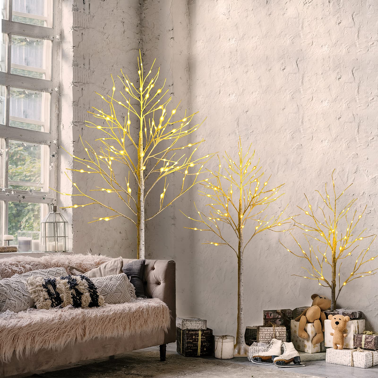 komfotteu-lichterbaum-birke-led-180-cm-mit-96-warmwei-en-lichtern image 7