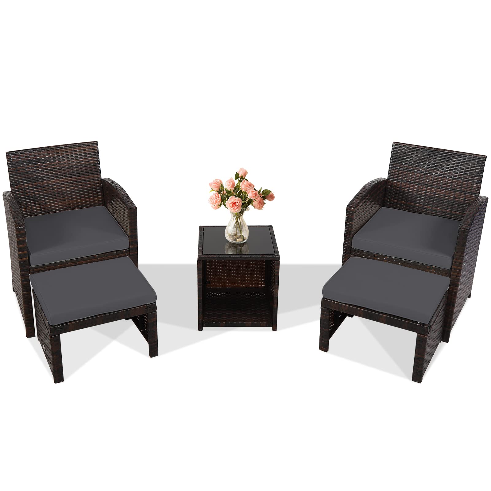 komfotteu-rattan-gartenm-bel-set-5-teilig-f-r-2-personen-schwarz image 1