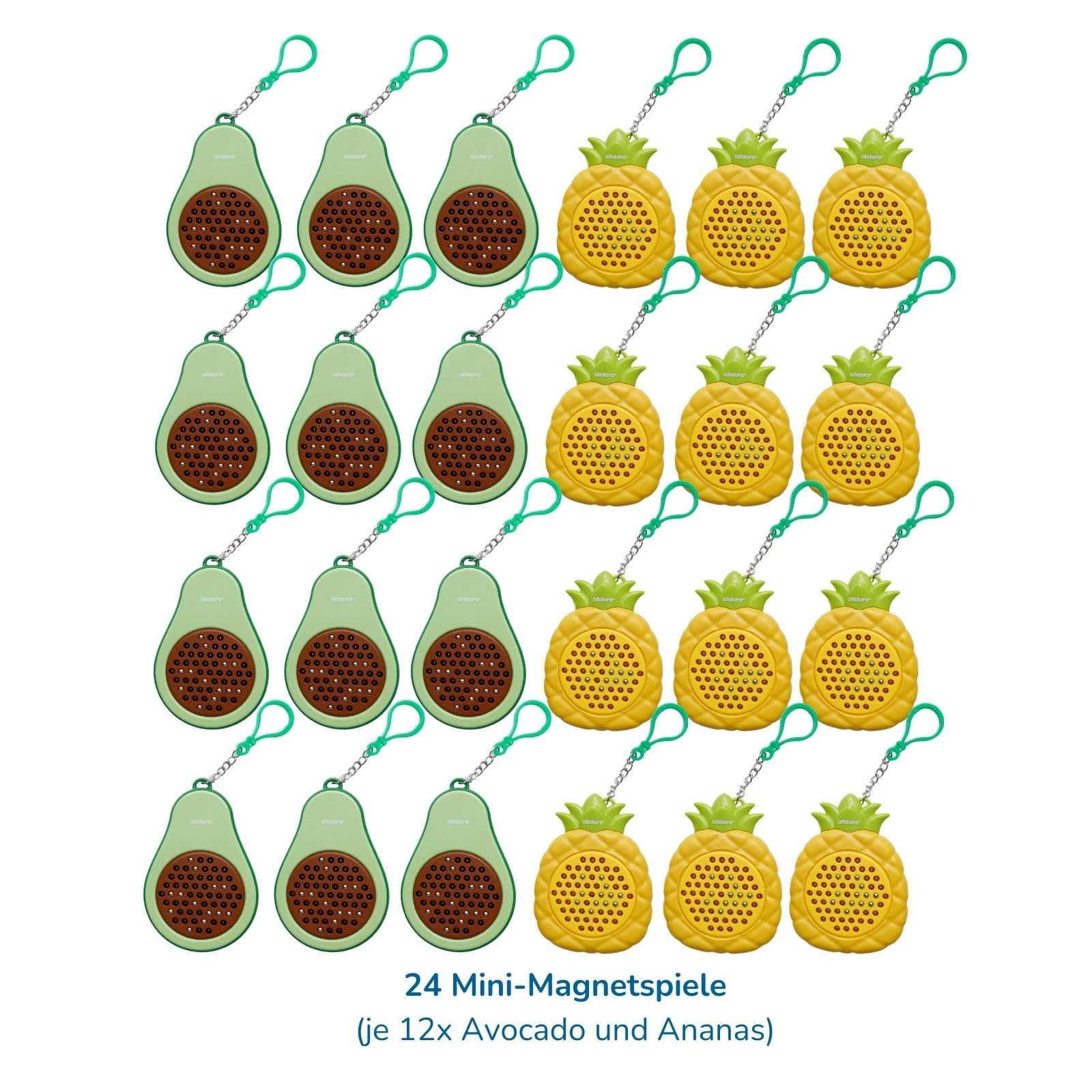 alldoro-mini-magnetspiel-24er-set-avocado-ananas-10-cm-mit-stift image 6
