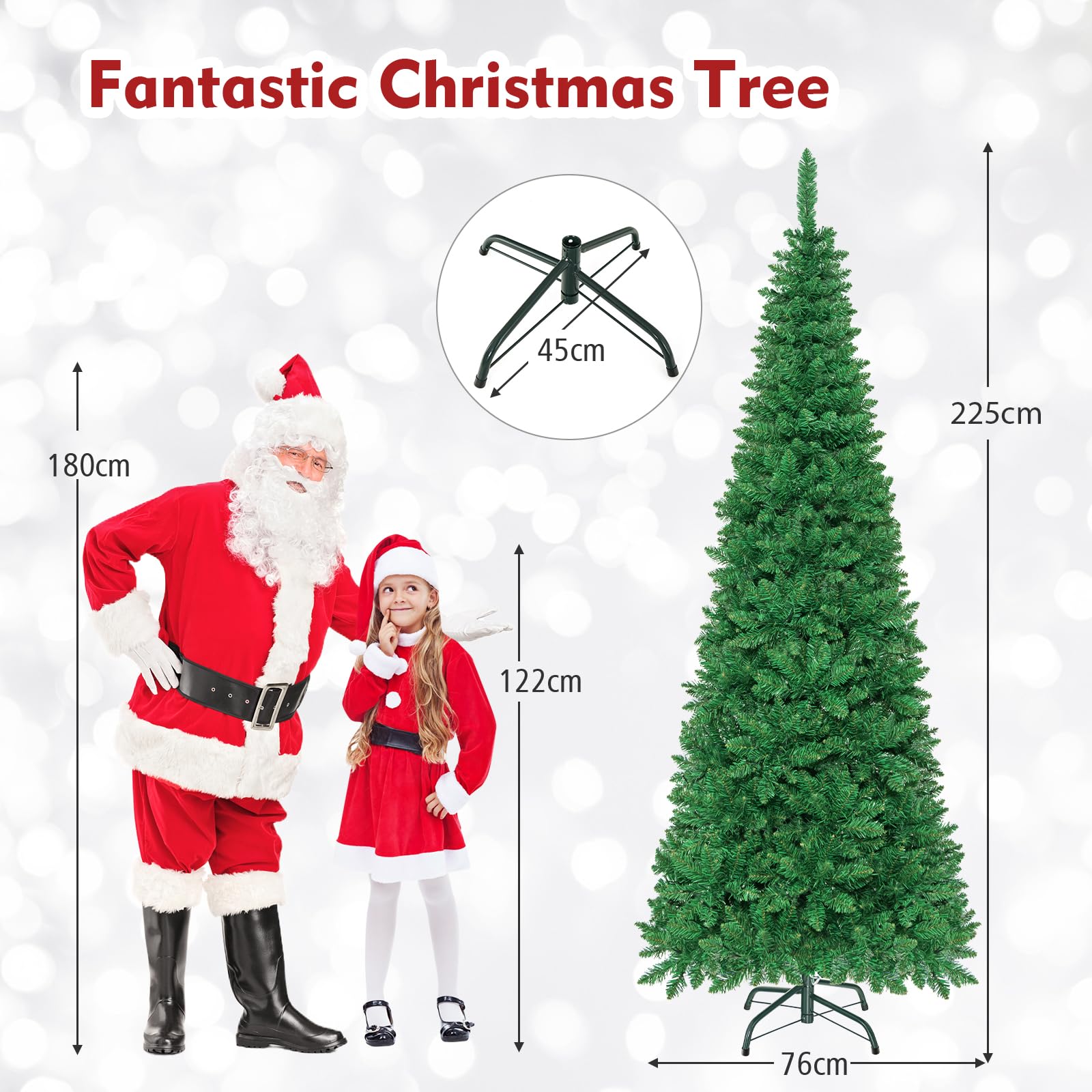komfotteu-k-nstlicher-weihnachtsbaum-mit-led-225-cm-1085-spitzen image 6