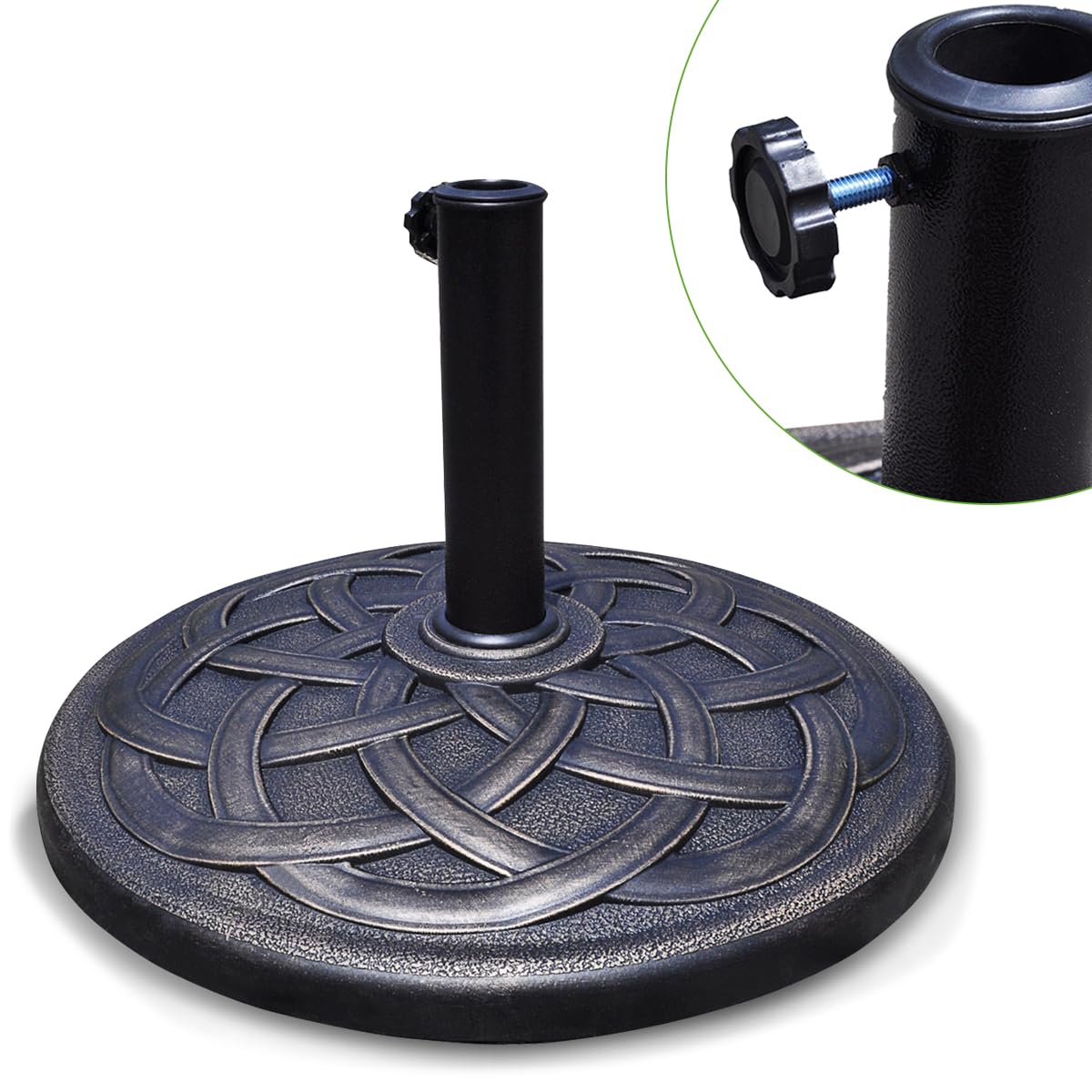 komfotteu-sonnenschirmst-nder-rund-harz-bronze-19-kg-f-r-38-48-mm-schirmst-cke image 1