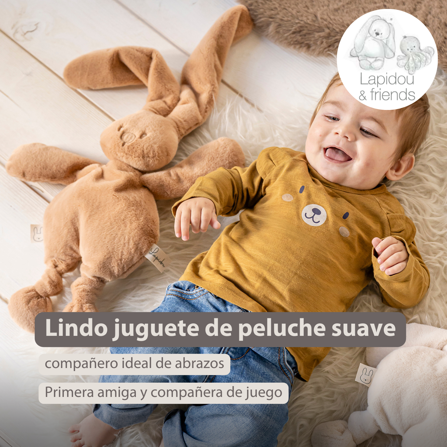 nattou-lapidou-kuschelhase-30-cm-weiches-kuscheltier-warmes-beige image 2