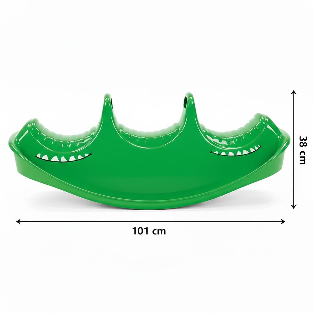 dantoy-schaukelpferd-wippe-krokodil-3-sitzer-gr-n-1-5-jahre image 3