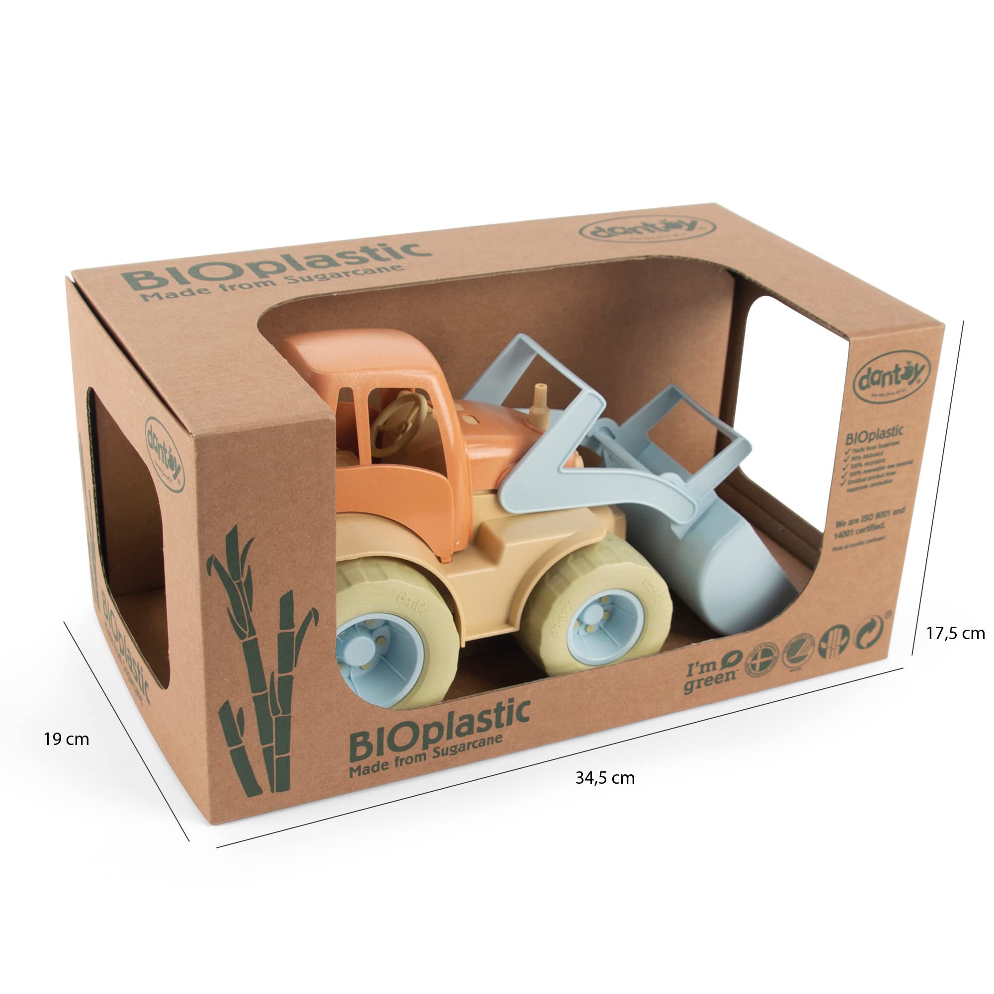 dantoy-bio-traktor-mit-frontlader-34-5-cm-aus-biokunststoff image 2