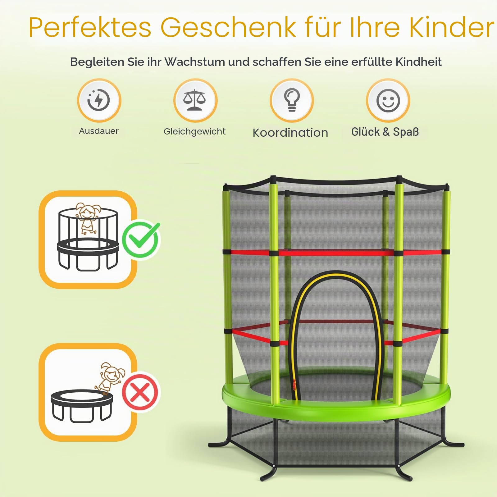 komfotteu-kindertrampolin-165-cm-mit-sicherheitsnetz-bis-135-kg image 3