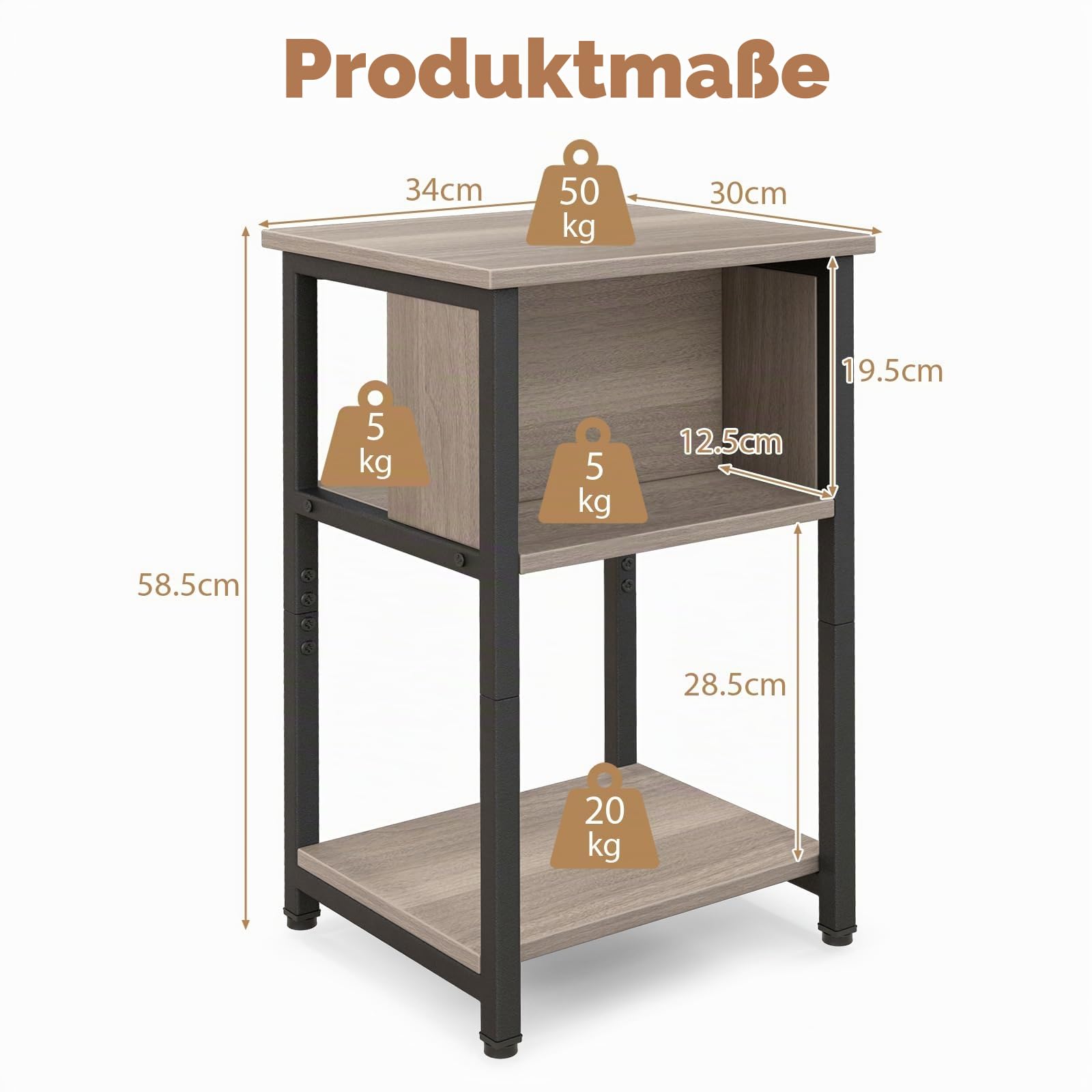 komfotteu-3-stufiger-nachttisch-mit-ablage-vintage-beistelltisch-34-x-30-x-58-5- image 3