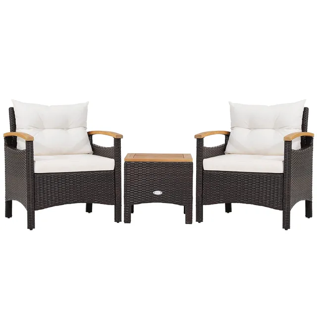 komfotteu-gartenm-bel-set-3-tlg-rattan-akazienholz-2-sessel-tisch-braun-wei image 1