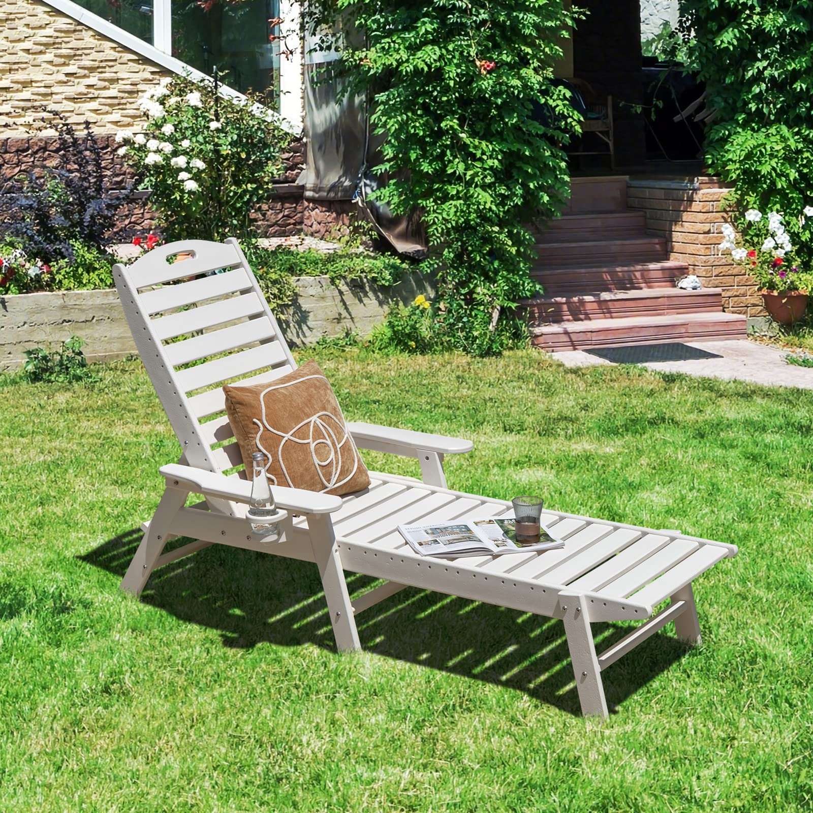 komfotteu-sonnenliege-gartenliege-hdpe-mit-armlehnen-und-getr-nkehalter-207-x-86 image 2