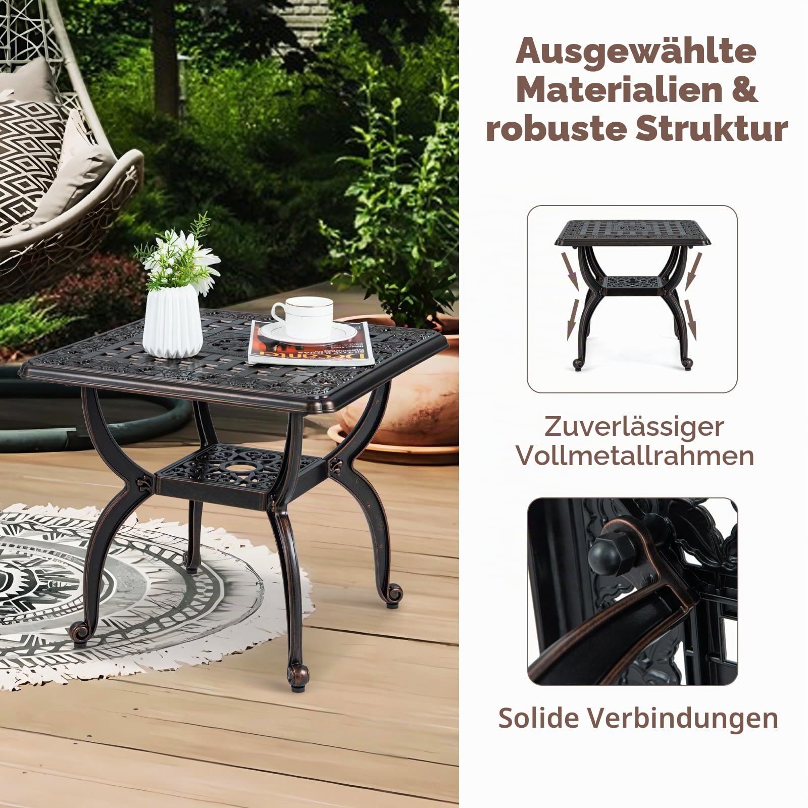 komfotteu-quadratischer-gartentisch-aus-aluminiumguss-53x53x48-cm-wetterfest image 6