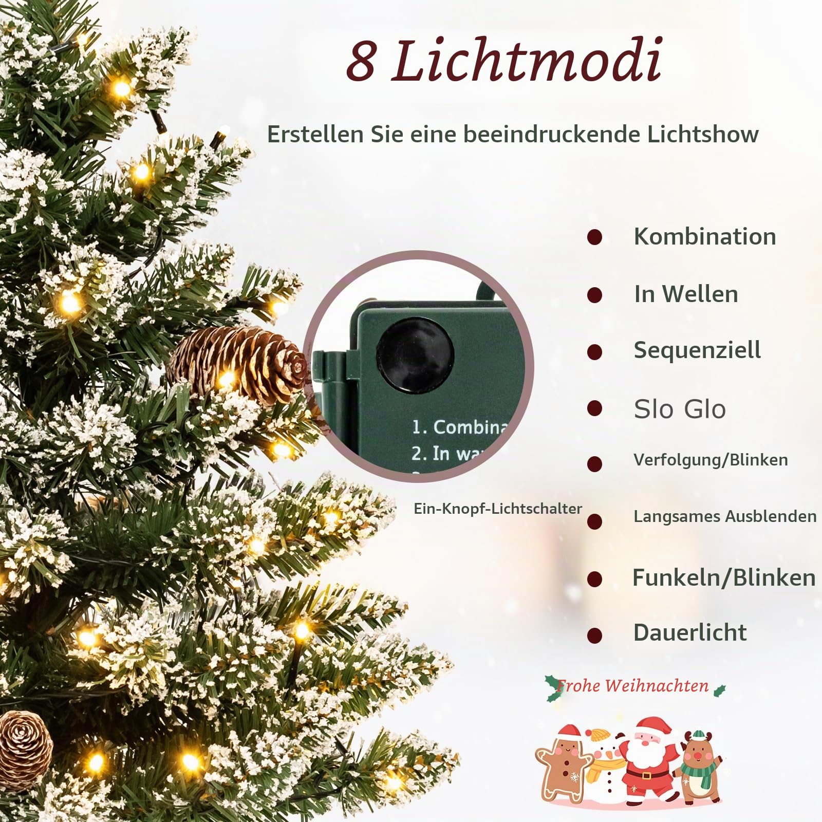 komfotteu-mini-weihnachtsbaum-64-cm-mit-50-led-und-schneeflocken image 4