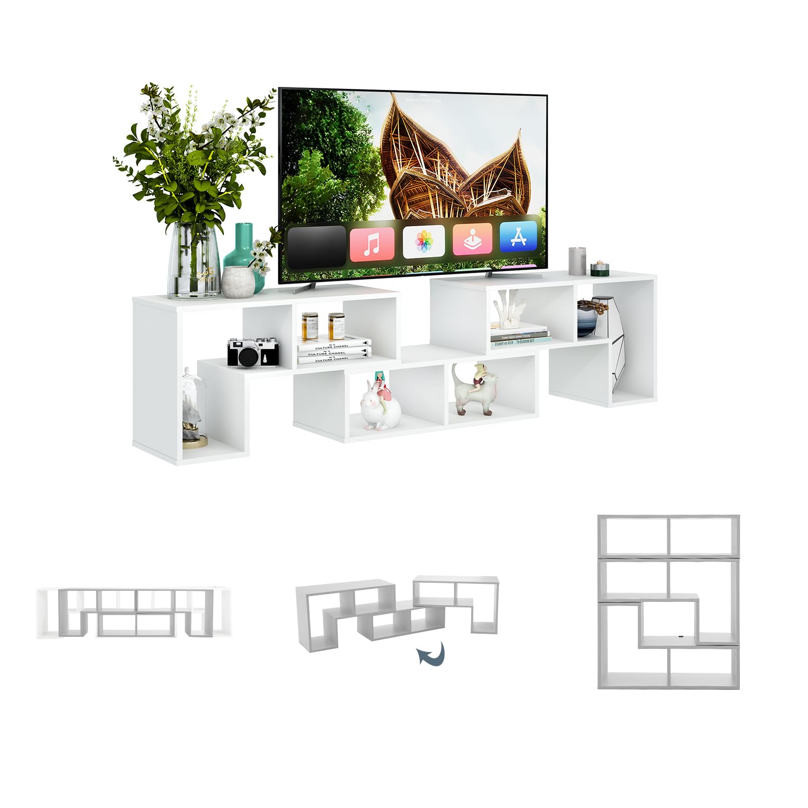 komfotteu-tv-schrank-holz-wei-f-r-tvs-bis-65-zoll image 1