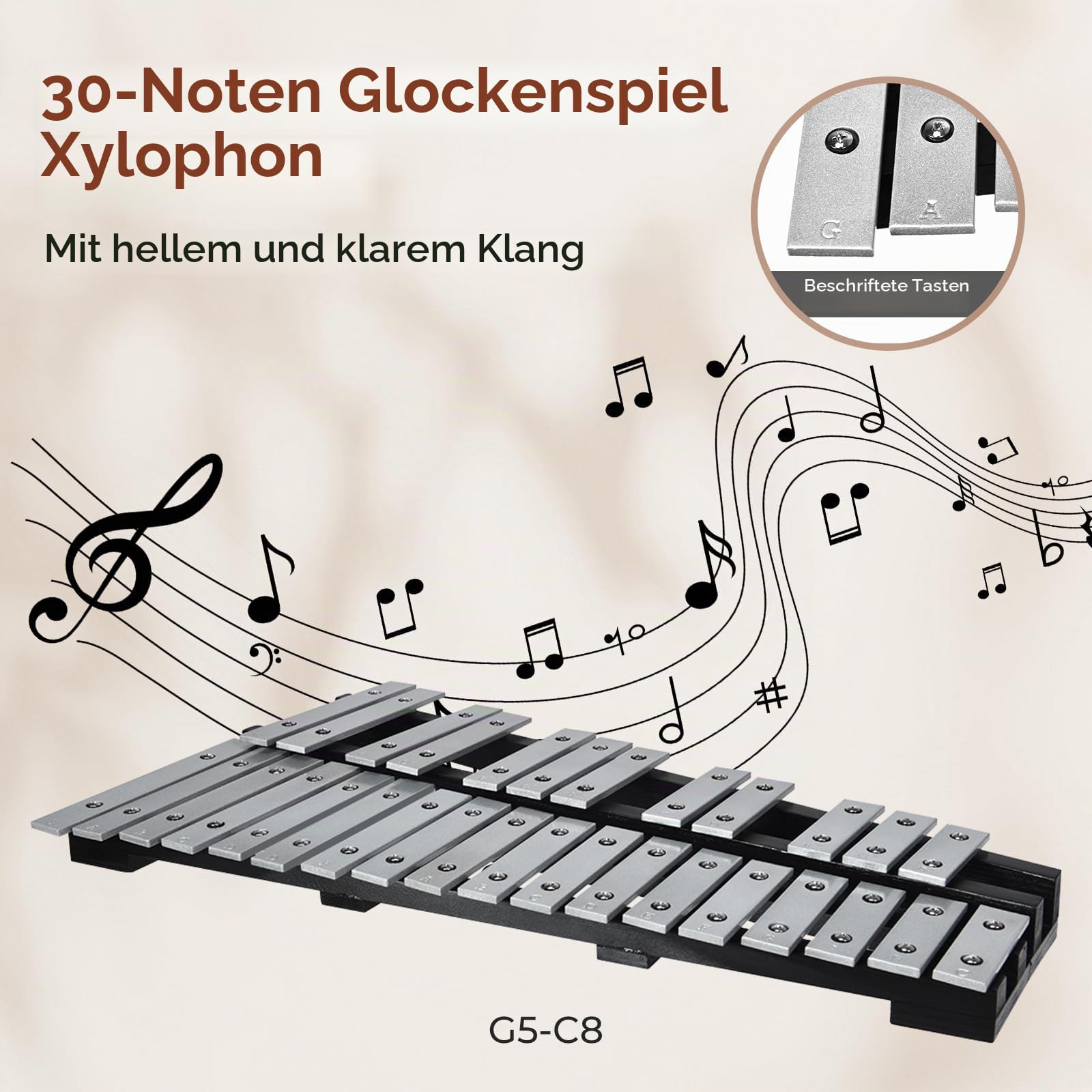 komfotteu-xylophon-30-noten-g5-c8-mit-schl-geln-und-tasche image 3