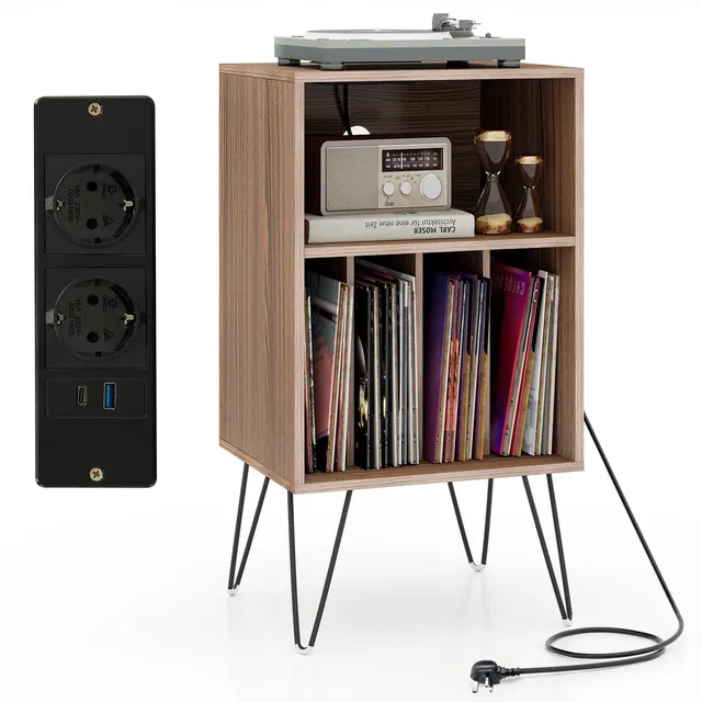 komfotteu-aktenschrank-braun-mit-ladestation-2-steckdosen-usb-typ-c image 1
