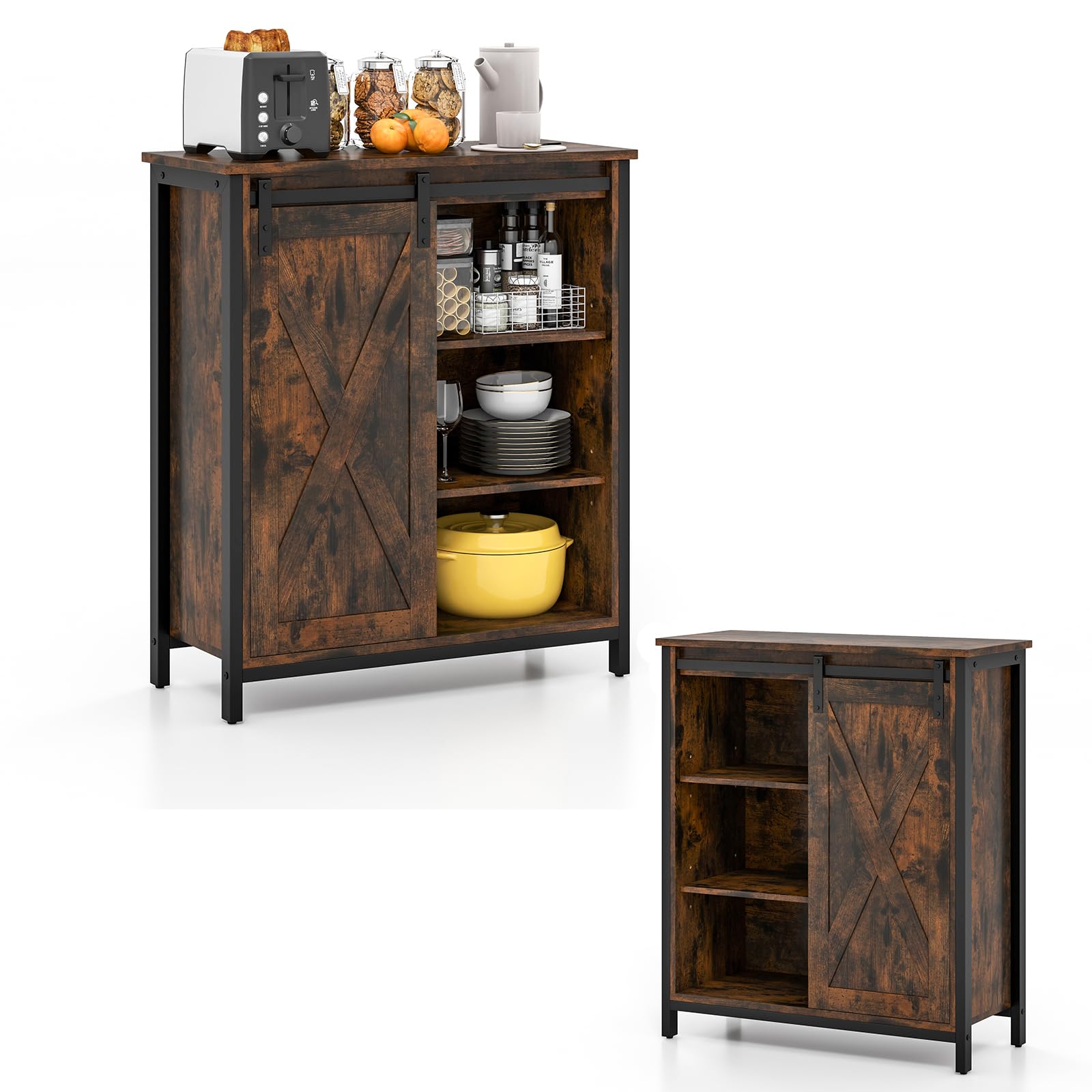 komfotteu-sideboard-schiebet-ren-70x30x81-cm-industrie-stil image 1
