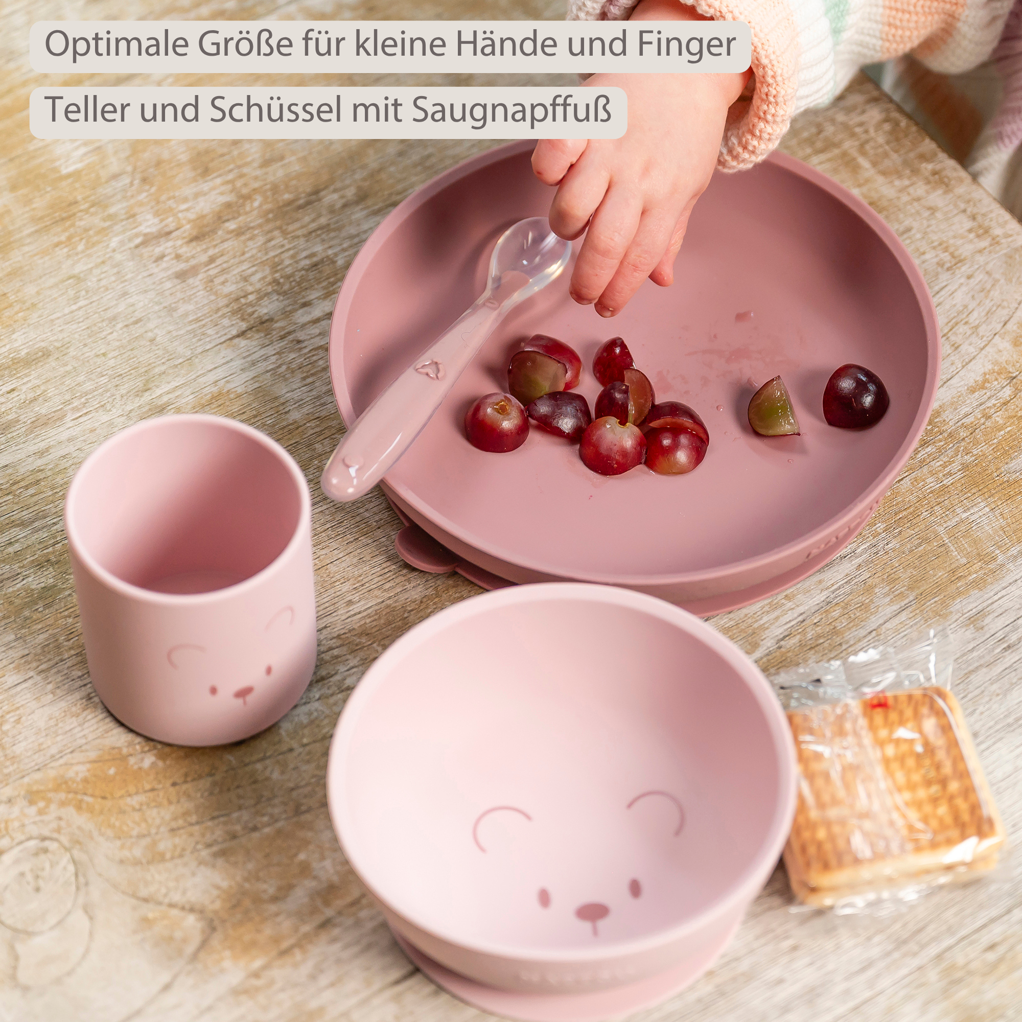 nattou-mealtime-b-r-geschirrset-silikon-4-teilig-rosa image 3
