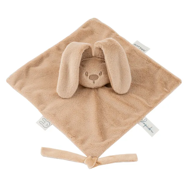 nattou-lapidou-baby-schmusetuch-hase-27-x-27-cm-warmes-beige image 1