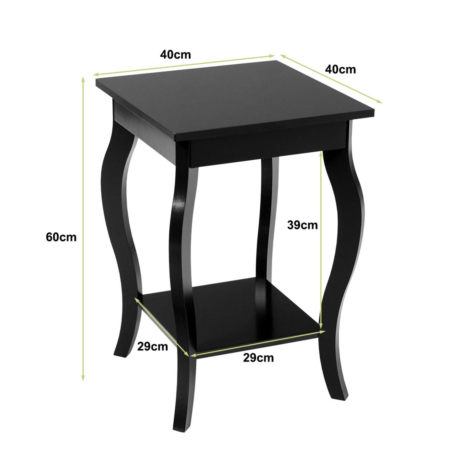 komfotteu-nachttisch-holz-beistelltisch-40x40x60cm-2er-schwarz image 3