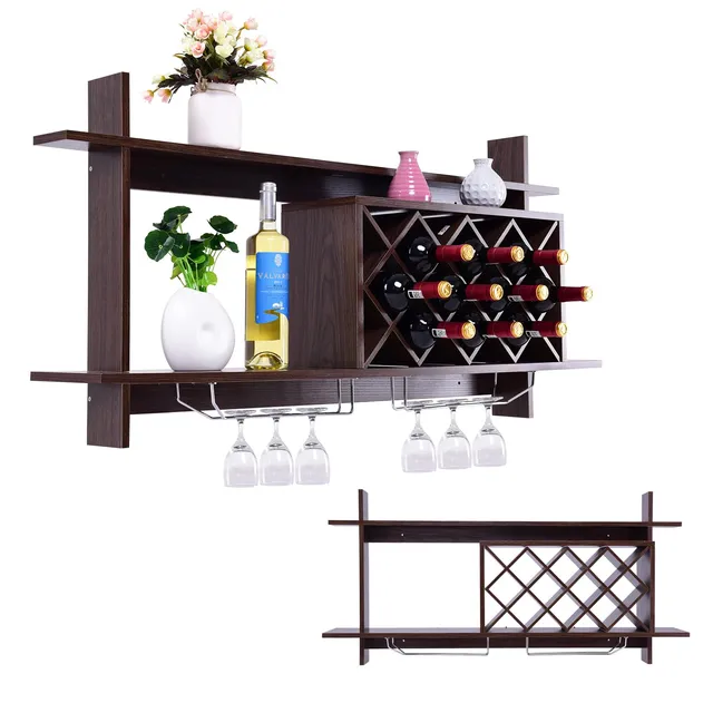komfotteu-wandregal-weinregal-f-r-10-flaschen-120x58x20-cm-mit-glashaltern image 1
