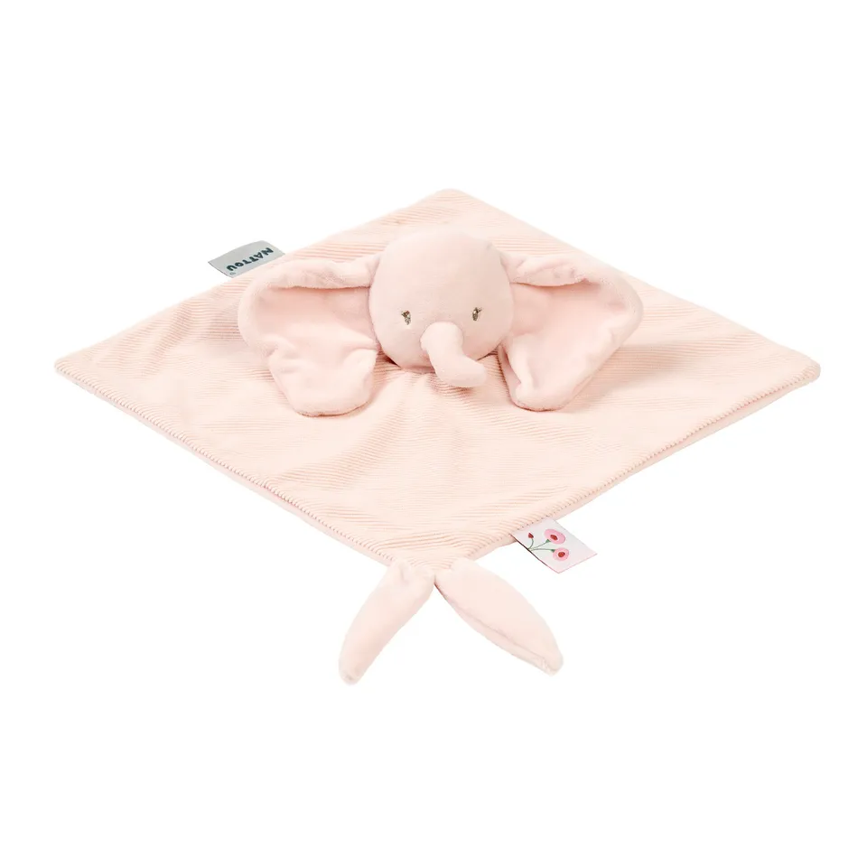 nattou-fanfan-baby-kuscheldecke-doudou-elefant-27x27-cm-rosa image 1