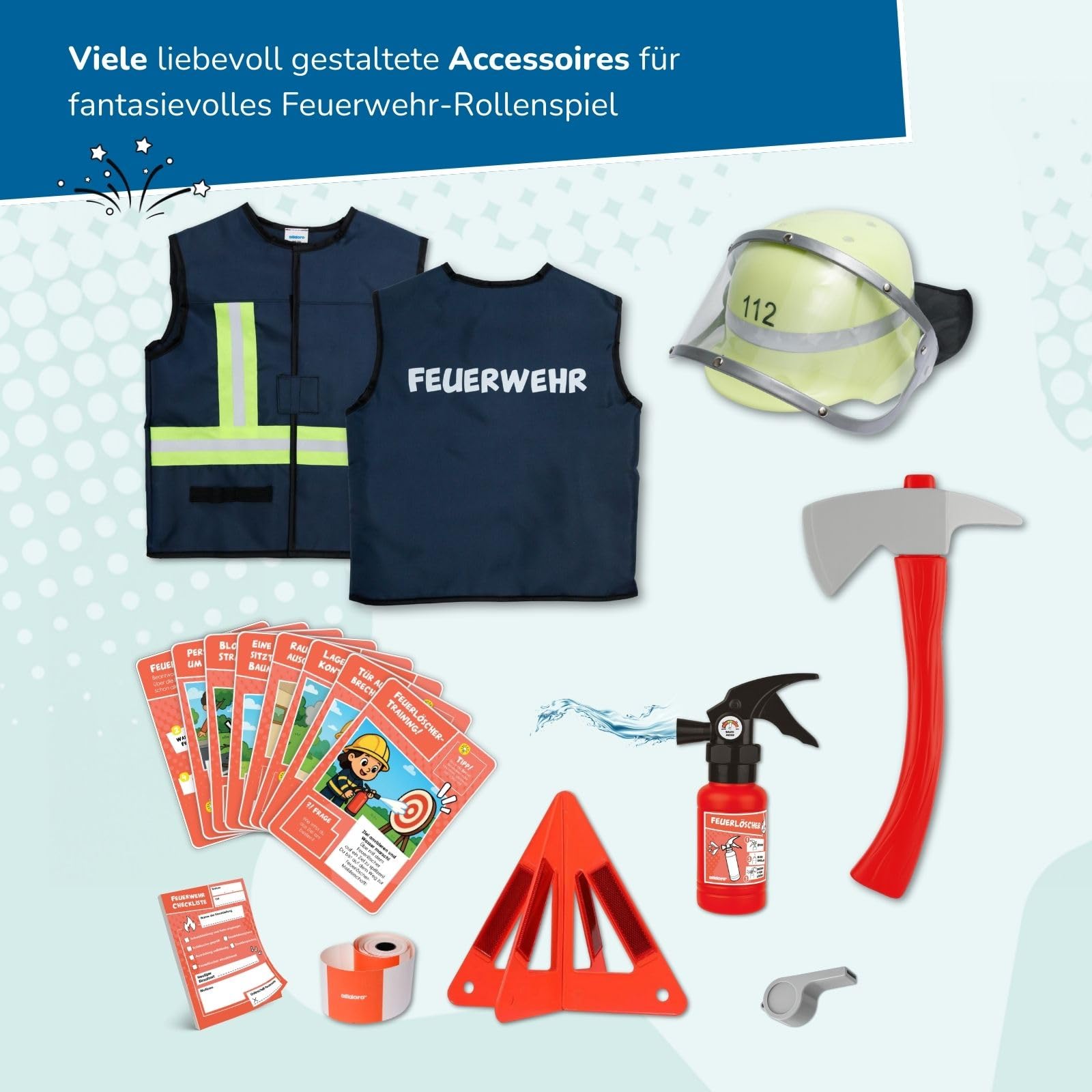 alldoro-rollenspielsets-feuerwehr-polizei-bauleiter-kost-mset-ab-3-jahren image 6