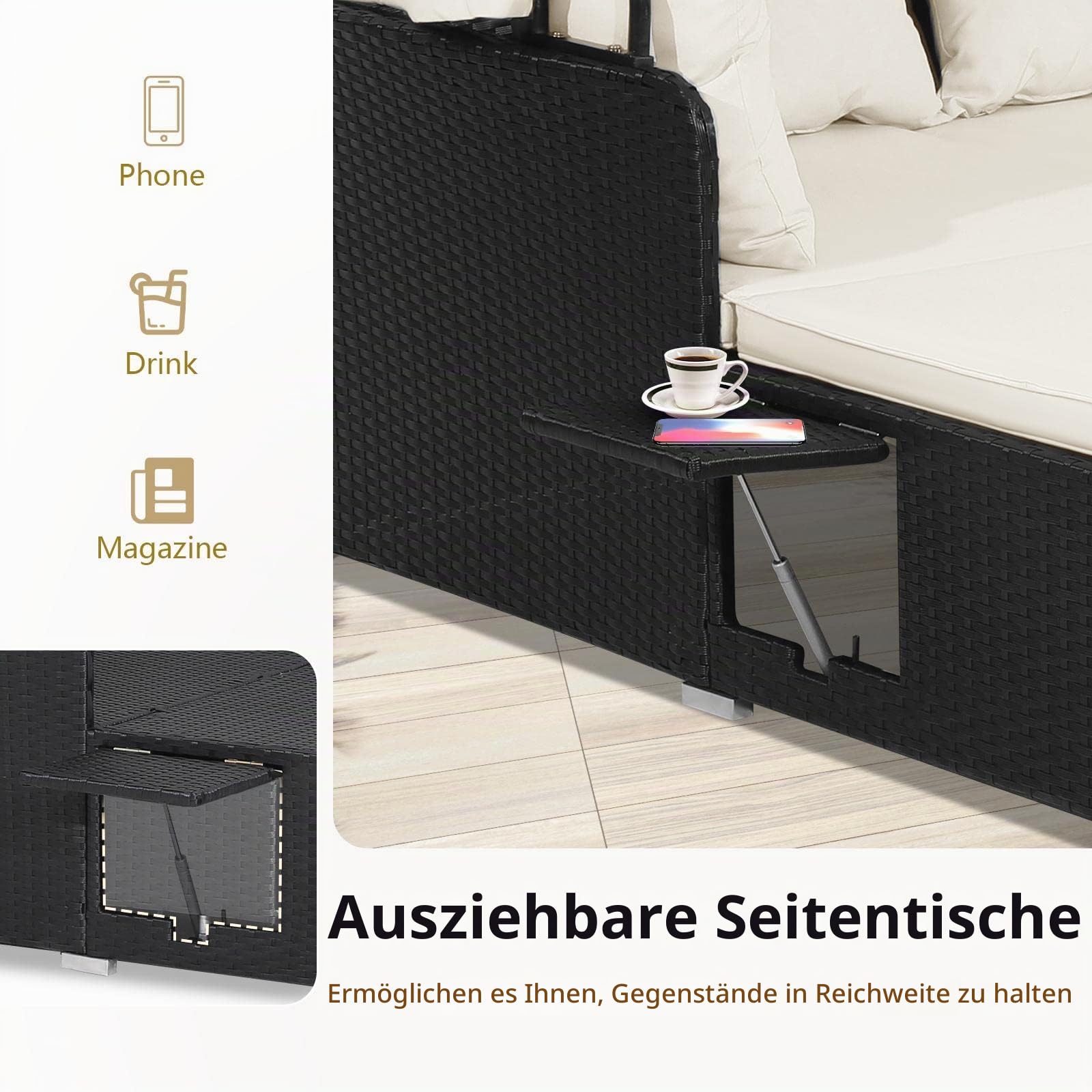 komfotteu-rattan-sonnenliege-f-r-2-personen-mit-sonnendach-inkl-kissen image 5