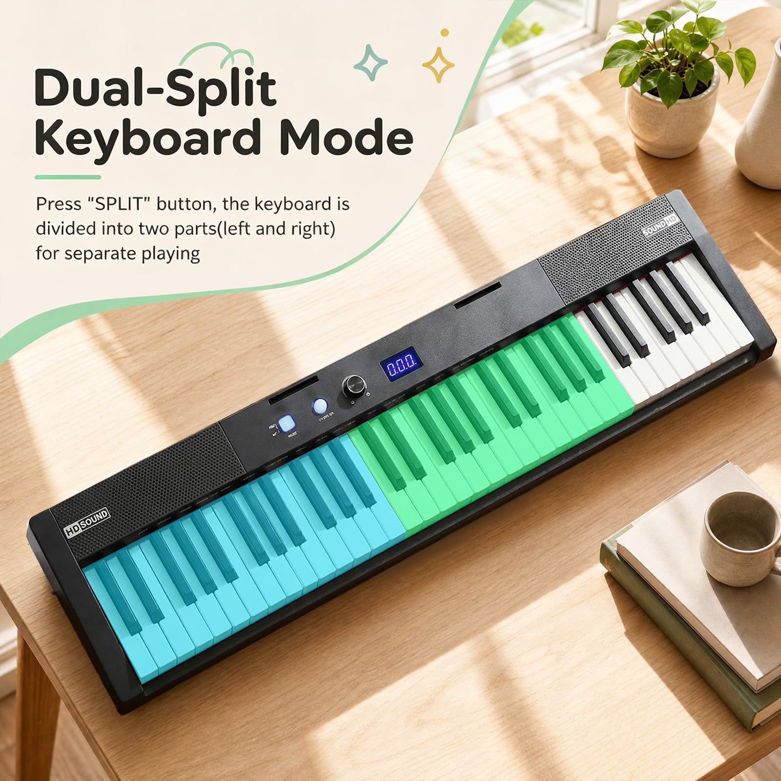 komfotteu-keyboard-piano-61-tasten-e-piano-mit-klavierst-nder-und-hocker image 4