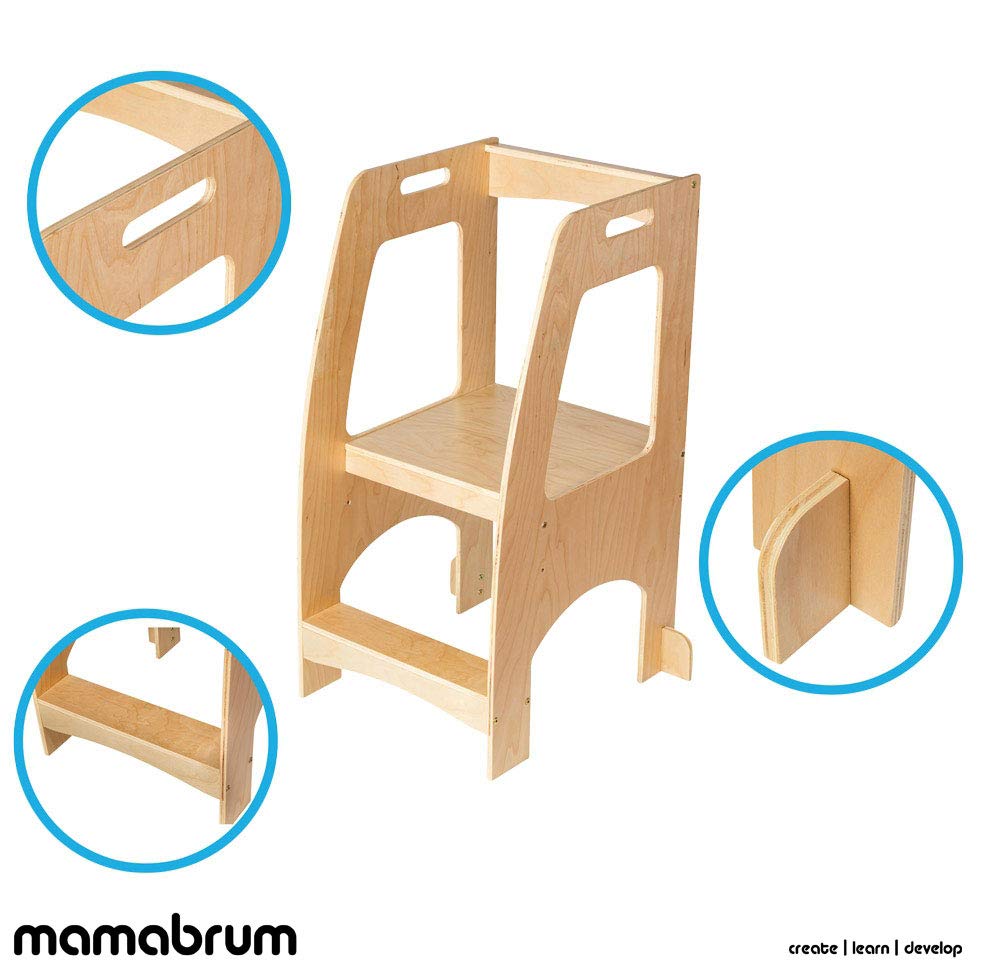 mamabrum-lernturm-tritthocker-f-r-kinder-zweistufig-massivholz-gro image 5