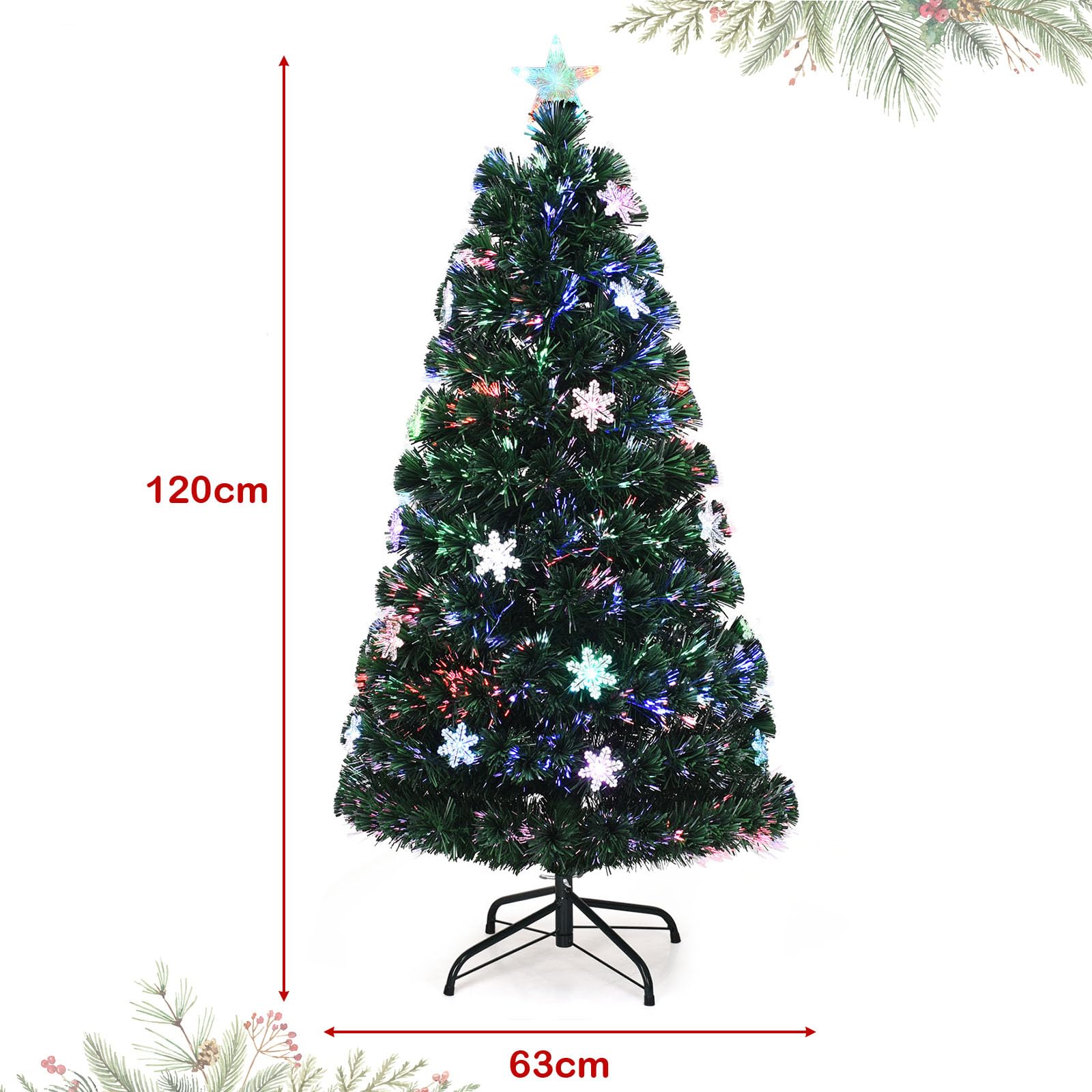 komfotteu-led-k-nstlicher-weihnachtsbaum-120-cm-tannenbaum-mit-sternspitze-farbw image 6