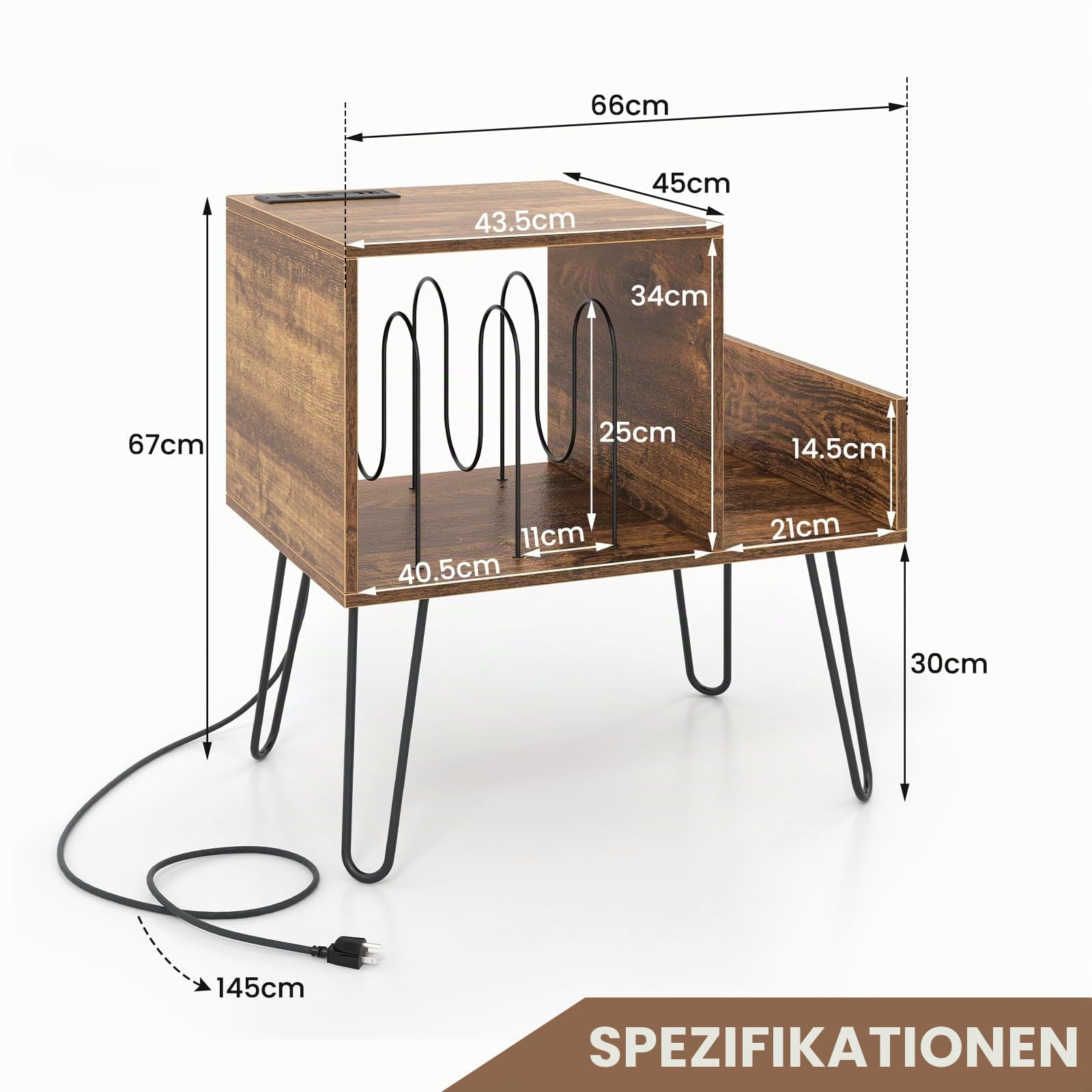 komfotteu-plattenspielerst-nder-braun-mit-ladestation-f-r-bis-zu-145-alben image 6