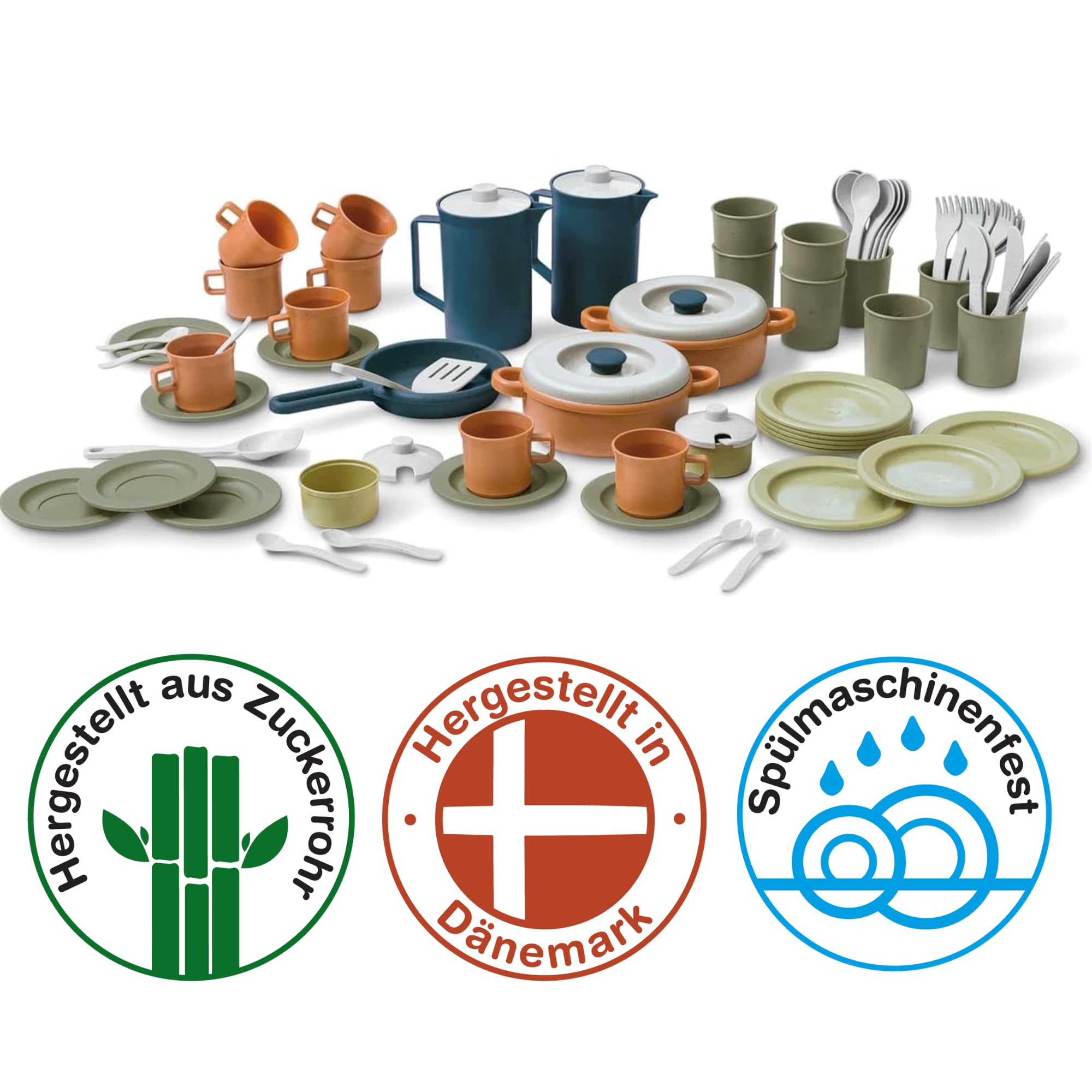 dantoy-bio-kaffee-essgeschirr-set-79-teilig-aus-zuckerrohr-teller-tassen-besteck image 2