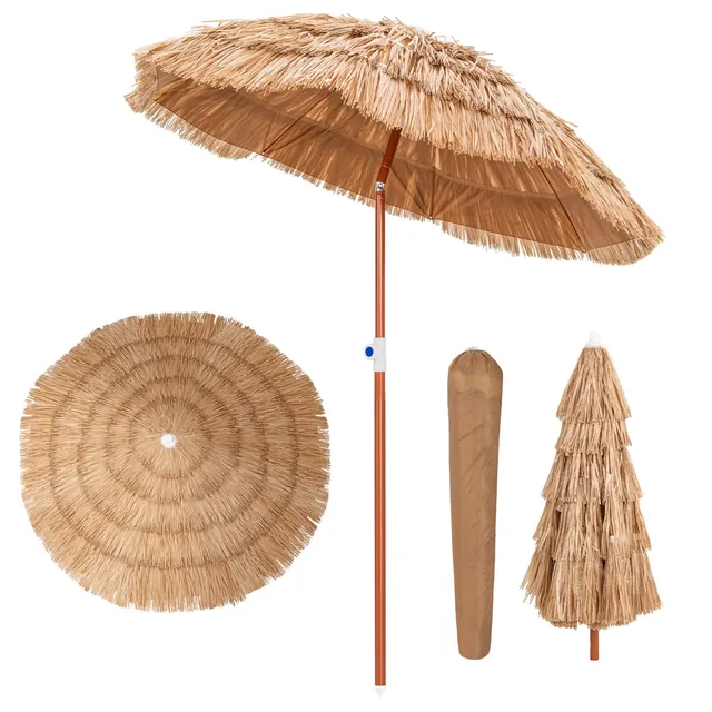 komfotteu-sonnenschirm-hawaii-155-cm-knickbar-h-henverstellbar-mit-tragetasche image 1