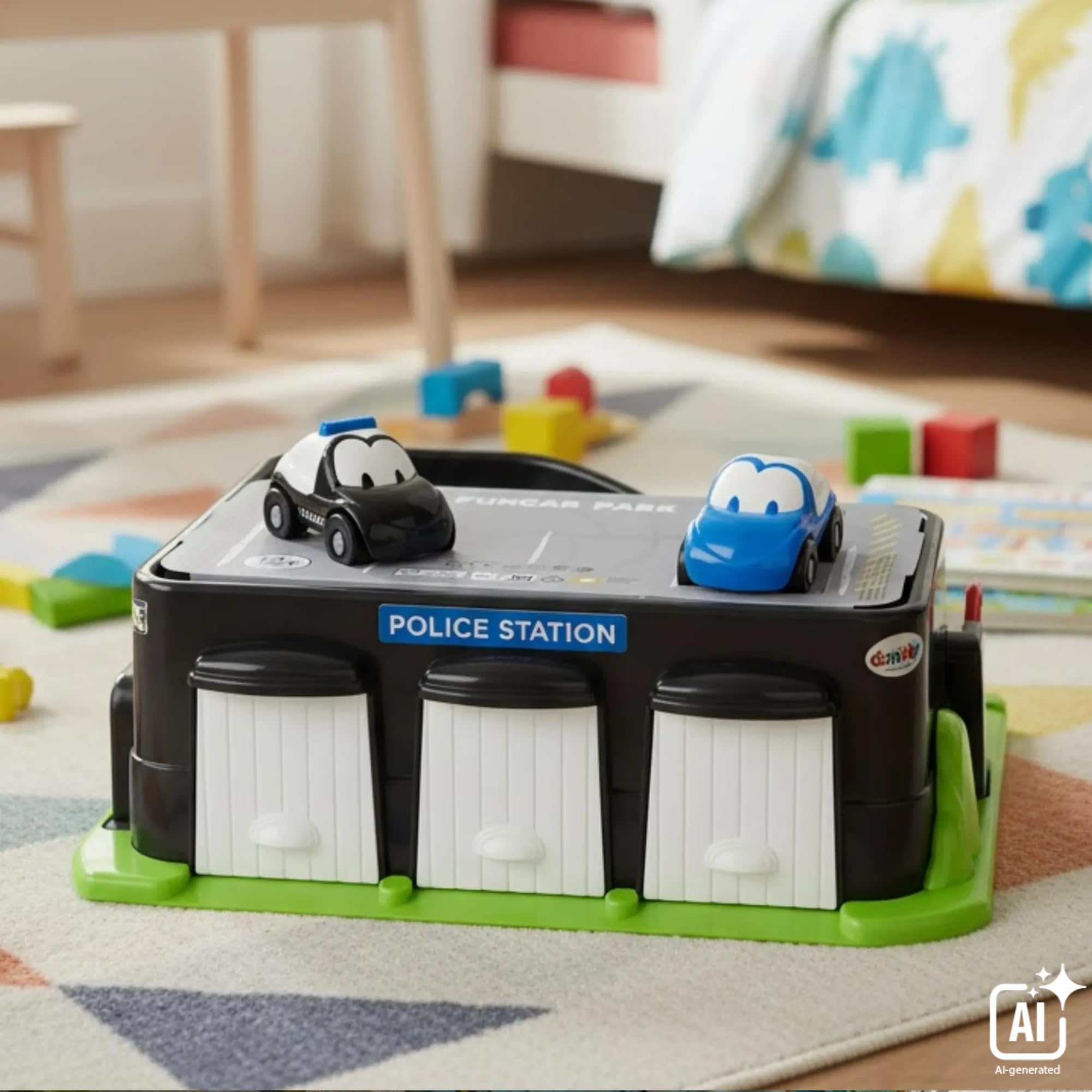 dantoy-7522-garage-polizeistation-spielset-classic image 3
