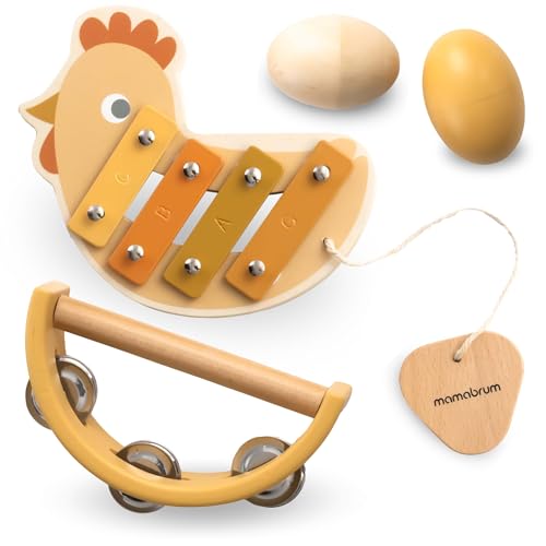 mamabrum-mam187-holz-musikinstrumente-huhn-4-teilig image 7