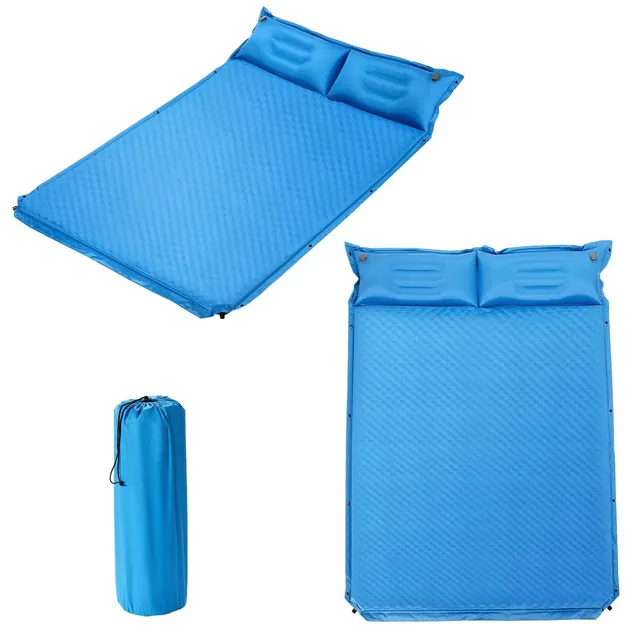 komfotteu-isomatte-selbstaufblasend-190-x-130-cm-2-person-blau-mit-kissen image 1