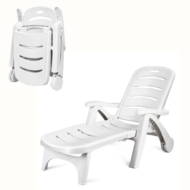 komfotteu-sonnenliege-mit-r-dern-pp-5-fach-verstellbar-wei-150-kg image 1
