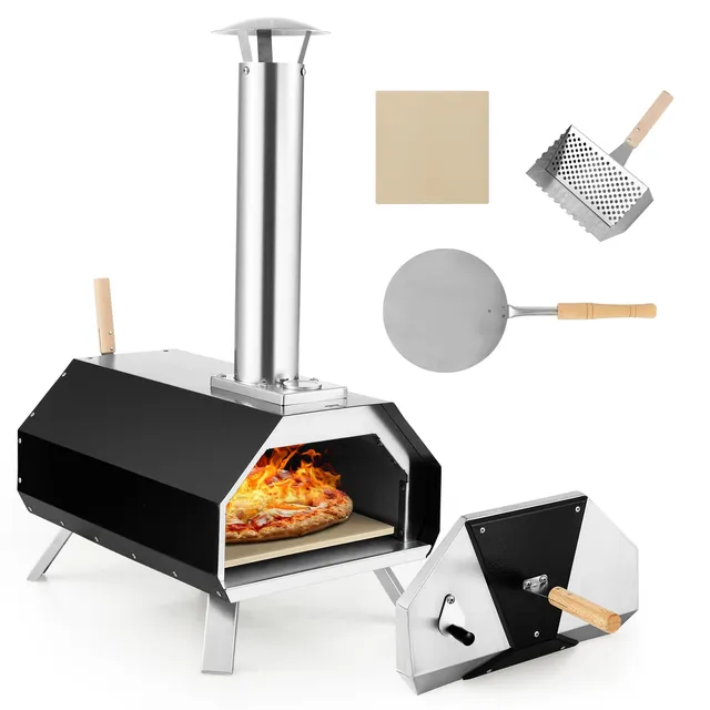 komfotteu-pizzaofen-outdoor-holzofen-mit-pizzastein image 1