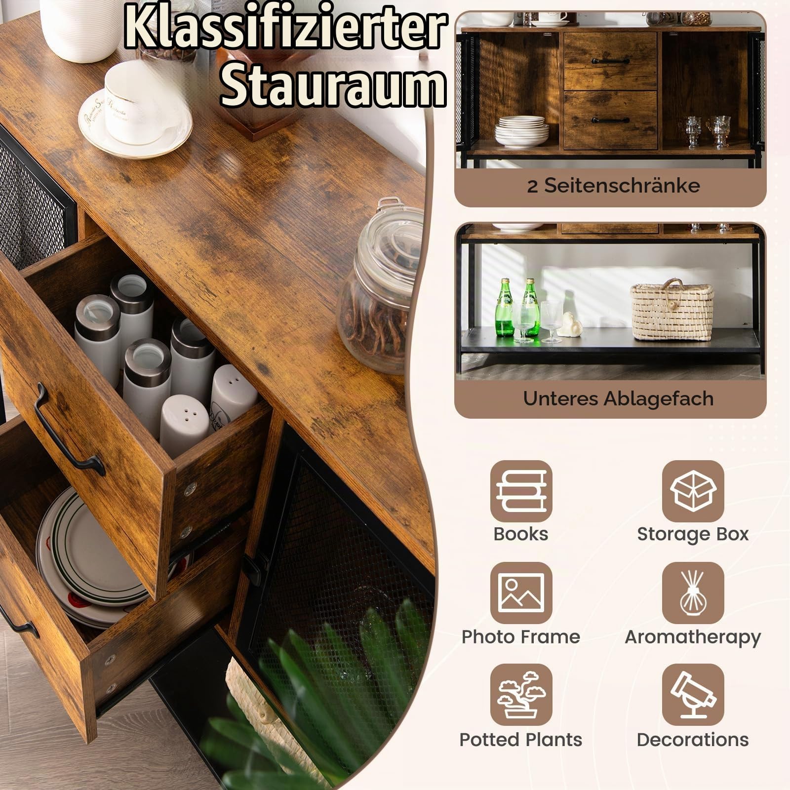 komfotteu-k-chenschrank-sideboard-industrie-100x35x85-cm-mit-gittert-ren image 4